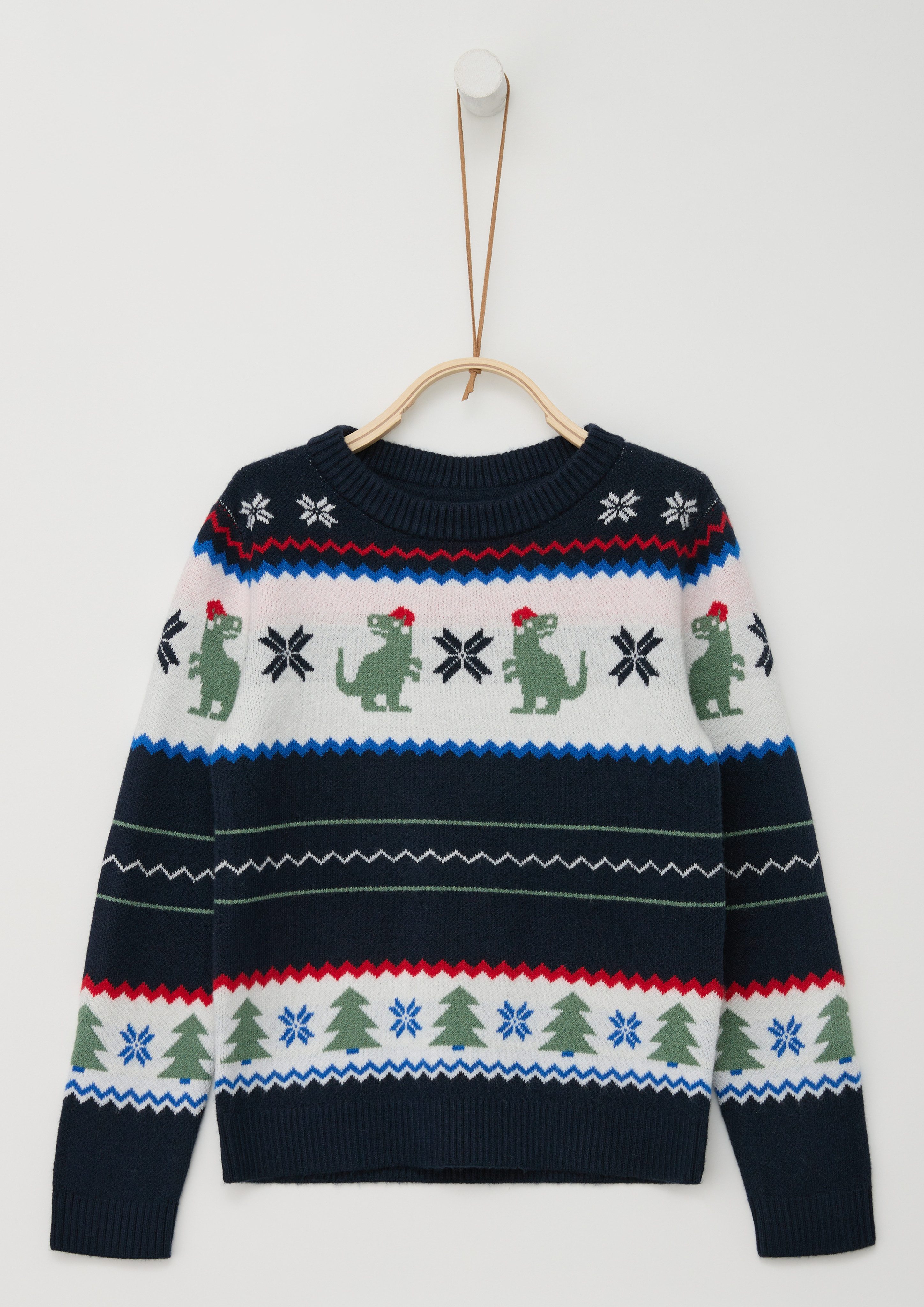 s.Oliver RED LABEL Junior Trui met ronde hals met intarsia-motief