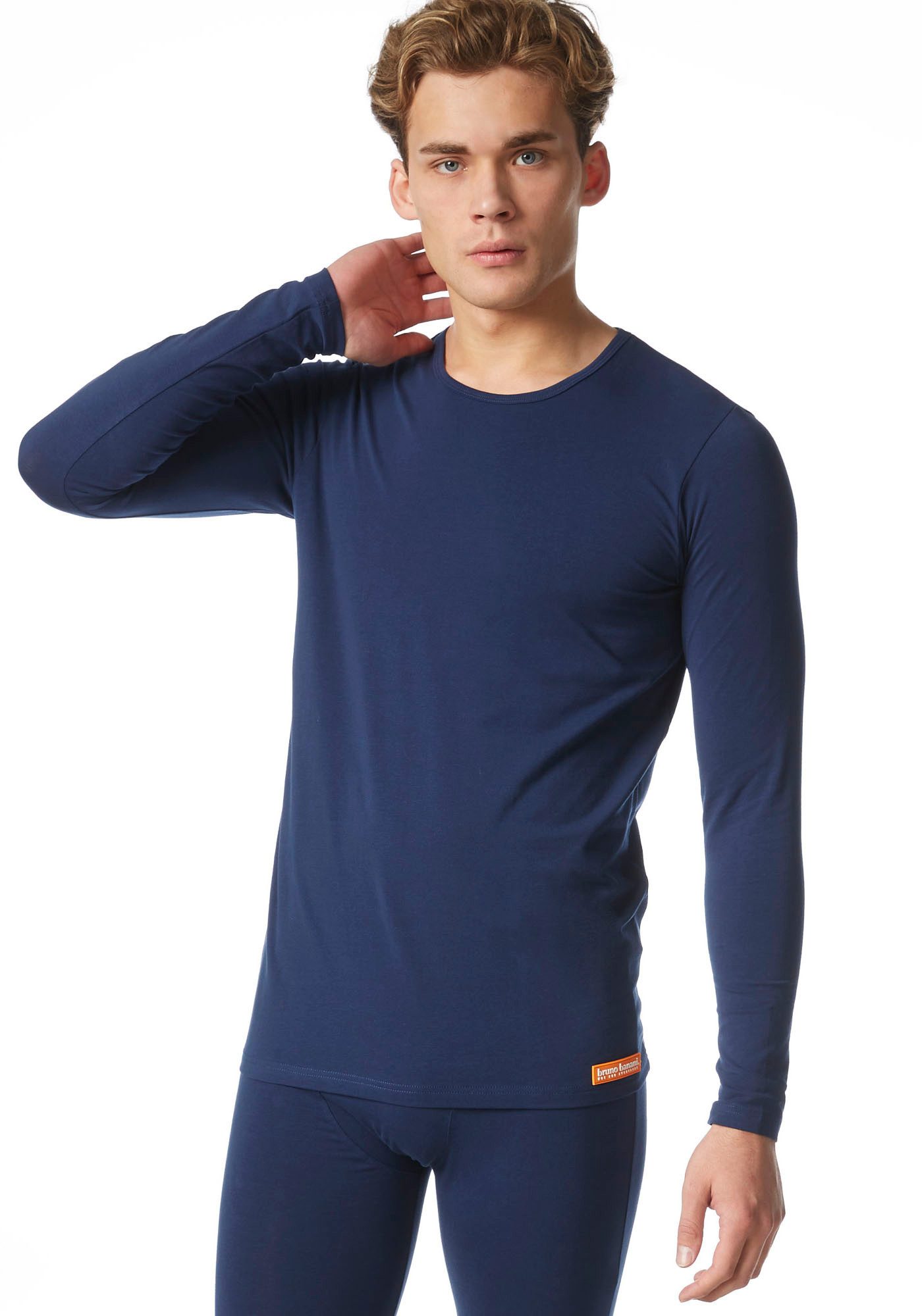 Bruno Banani Hemd Warm Up met contrasterend merklabel (set)