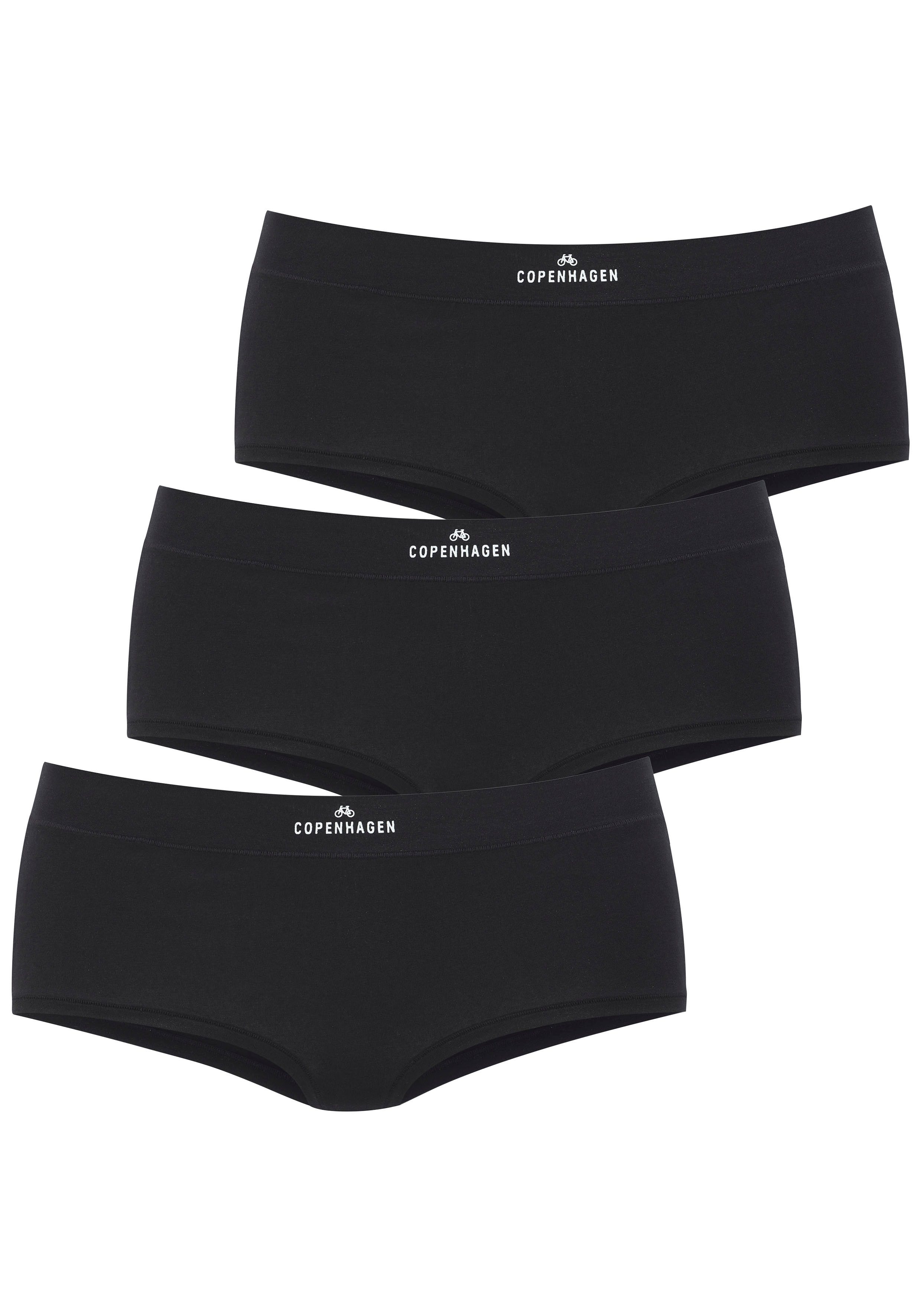 OTTO Copenhagen Studios Hipster Met logoprint bij de band van zachte bio-katoenkwaliteit (Set van 3) dames slips maat L (40) zwart