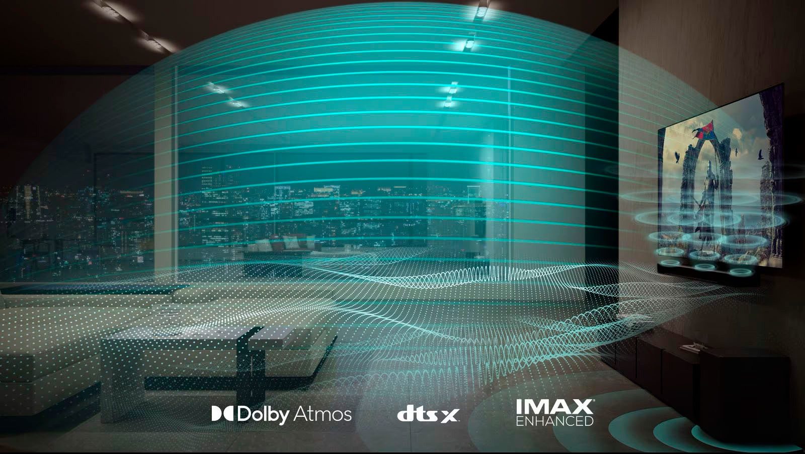 LG Soundbar DSC9S Dolby Atmos, WOW Orchestra & WOW Interface, Houder voor LG OLED C3/2