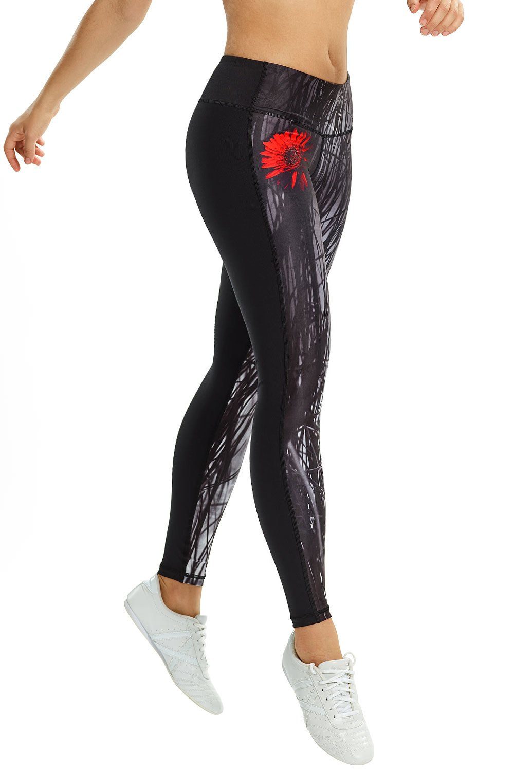 Winshape Legging AEL107-Red-Gerbera met licht compressie-effect
