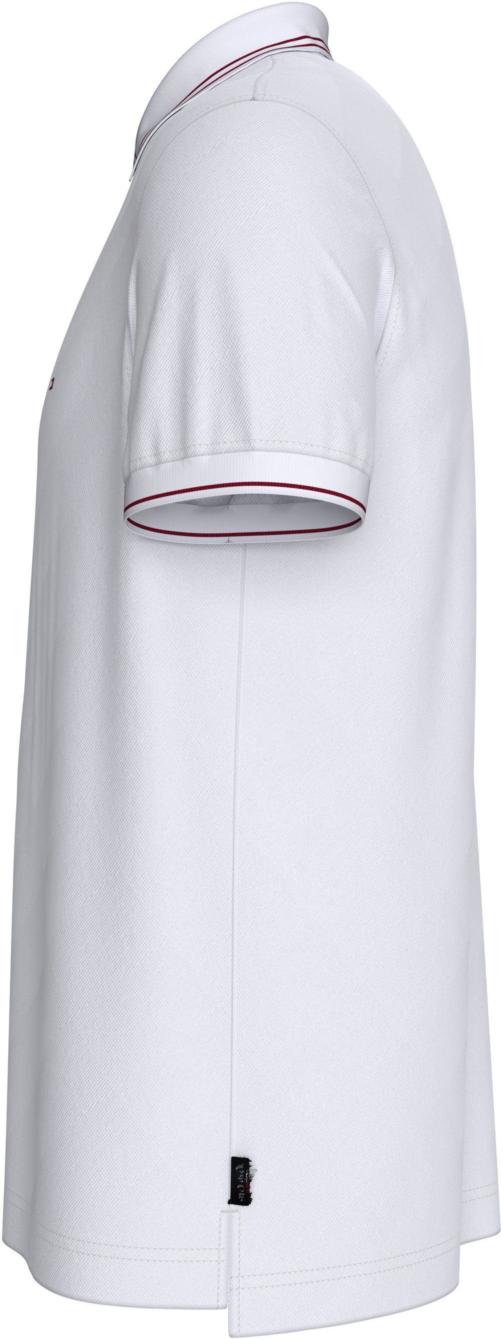 Tommy Hilfiger Poloshirt RWB ZIP PLACKET TIPPING REG POLO met contrasterende strepen aan de kraag