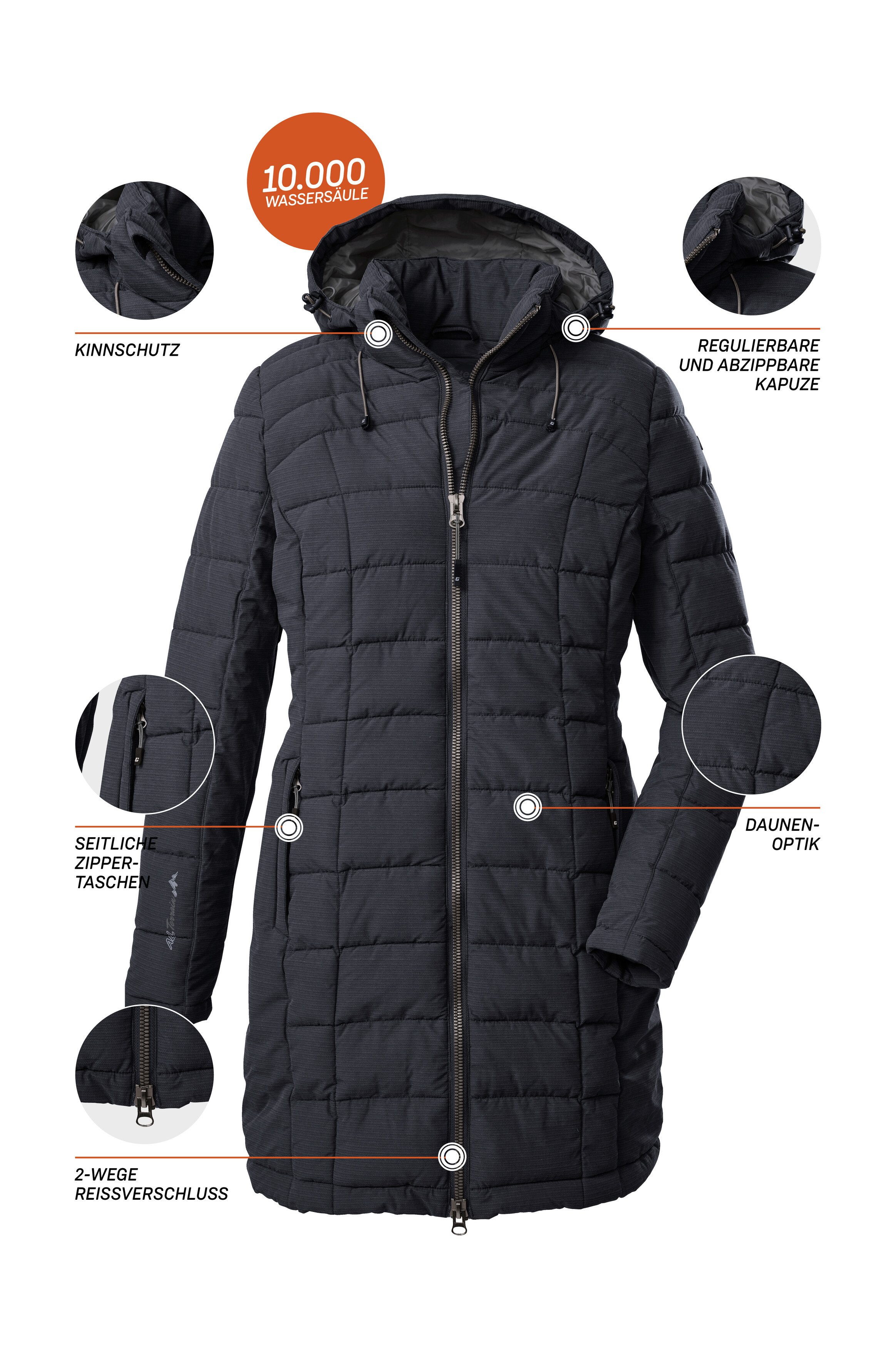 Killtec Gewatteerde jas Skane WMN Quilted PRK Moderne parka van killtec: warm, water- en winddicht, ademend