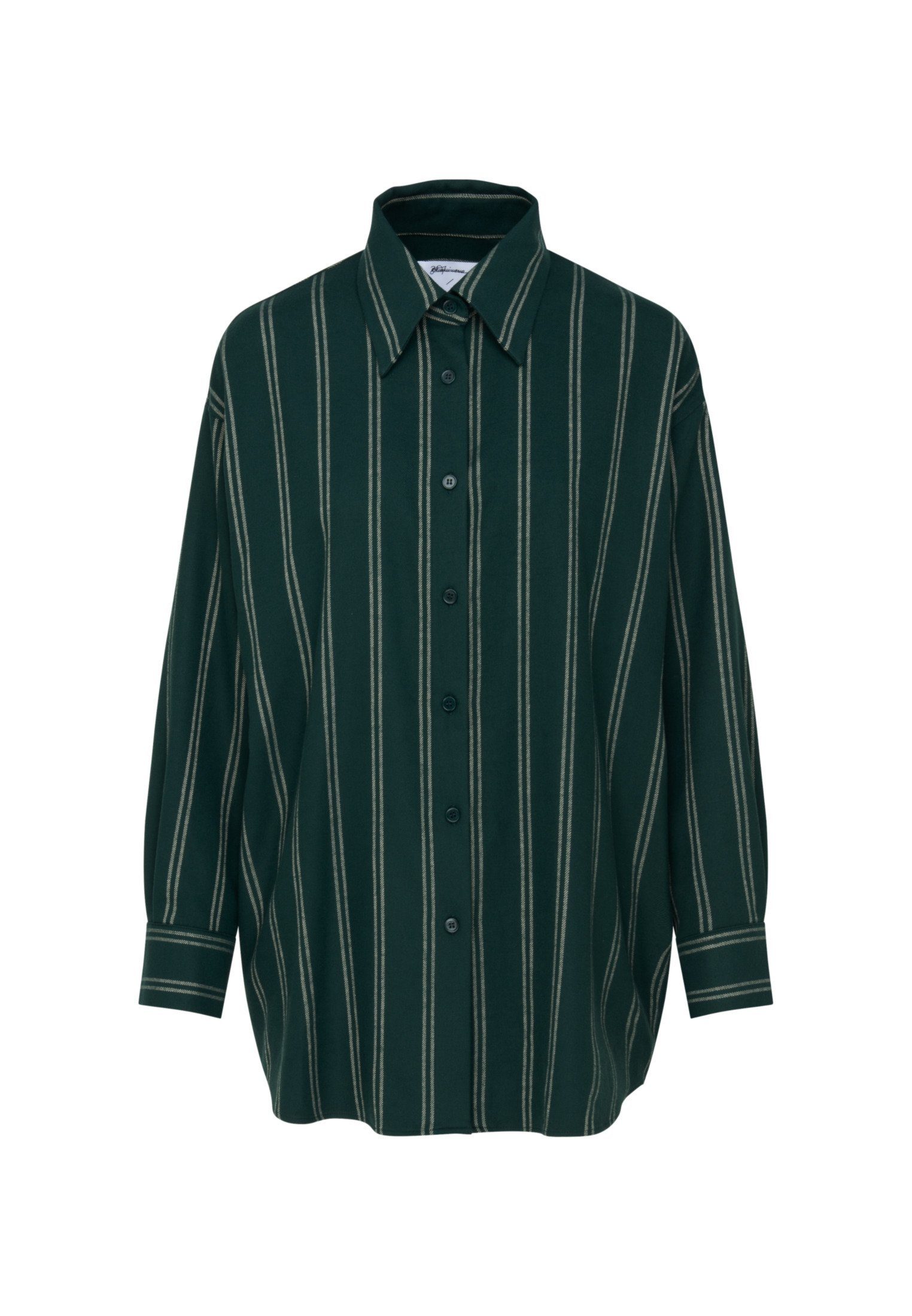 seidensticker Lange blouse Zwarte roos Lange mouwen kraag strepen