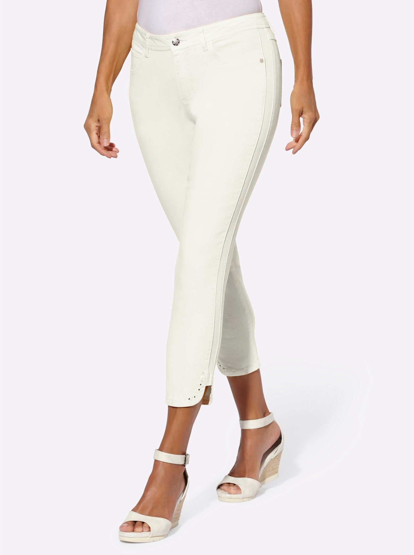 Classic Inspirationen 7/8 jeans (1-delig) dames 7/8 jeans maat 42 beige