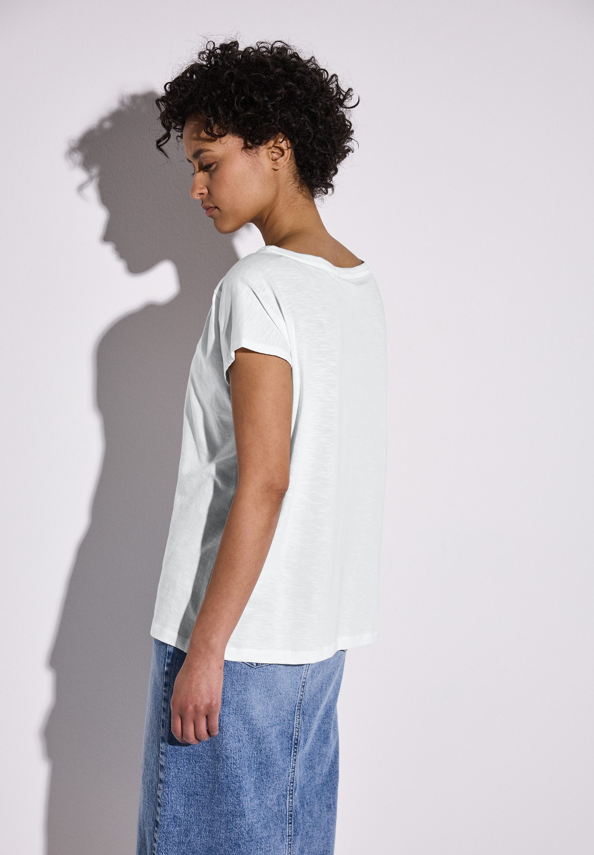 STREET ONE Shirttop met aanrimpeling op de schouder