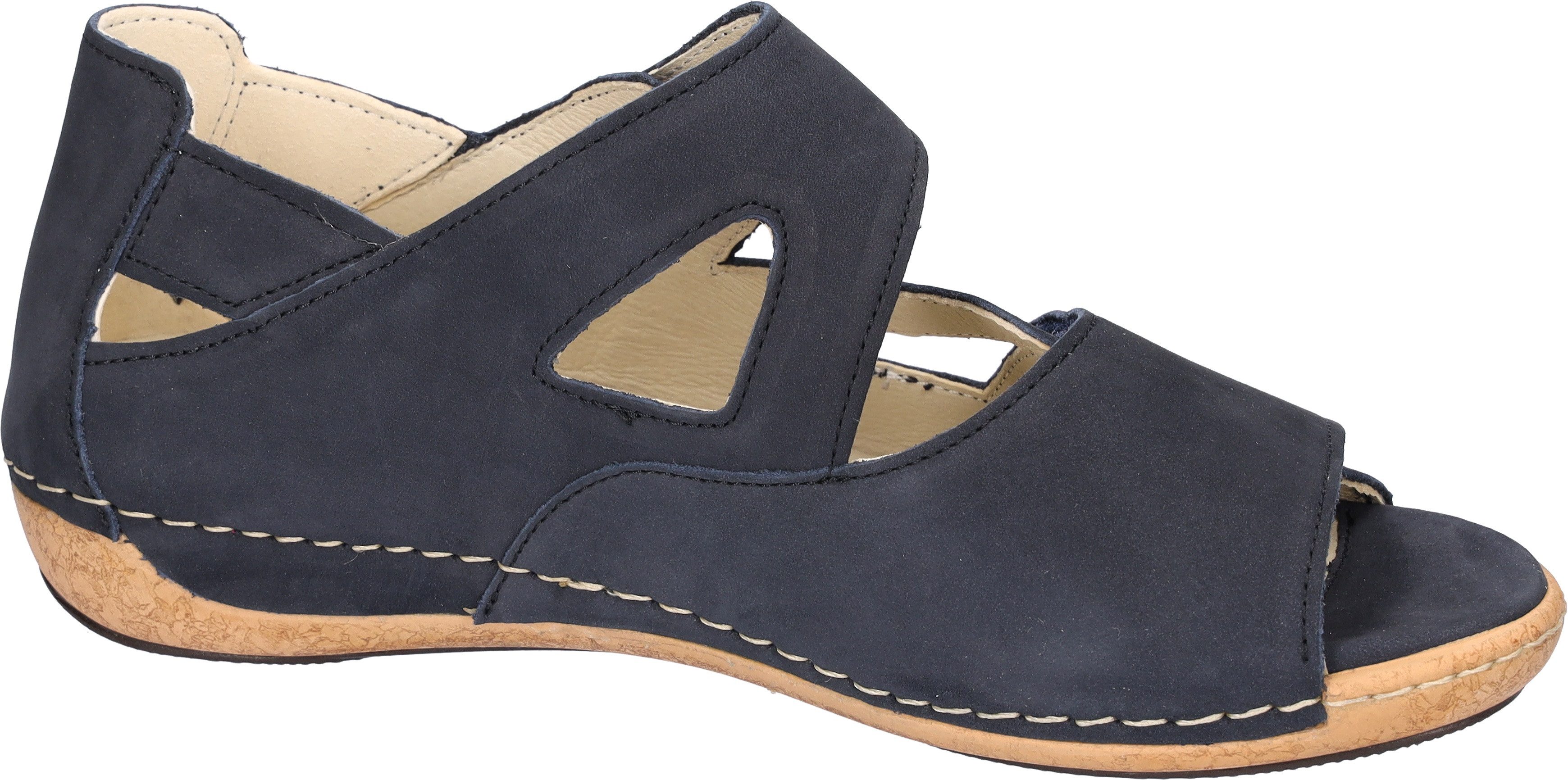 Waldläufer Sandalen HELIETT , wedge-sandaal, zomerschoen, comfort-schoen, klittenbandsluitingen, h-breedte