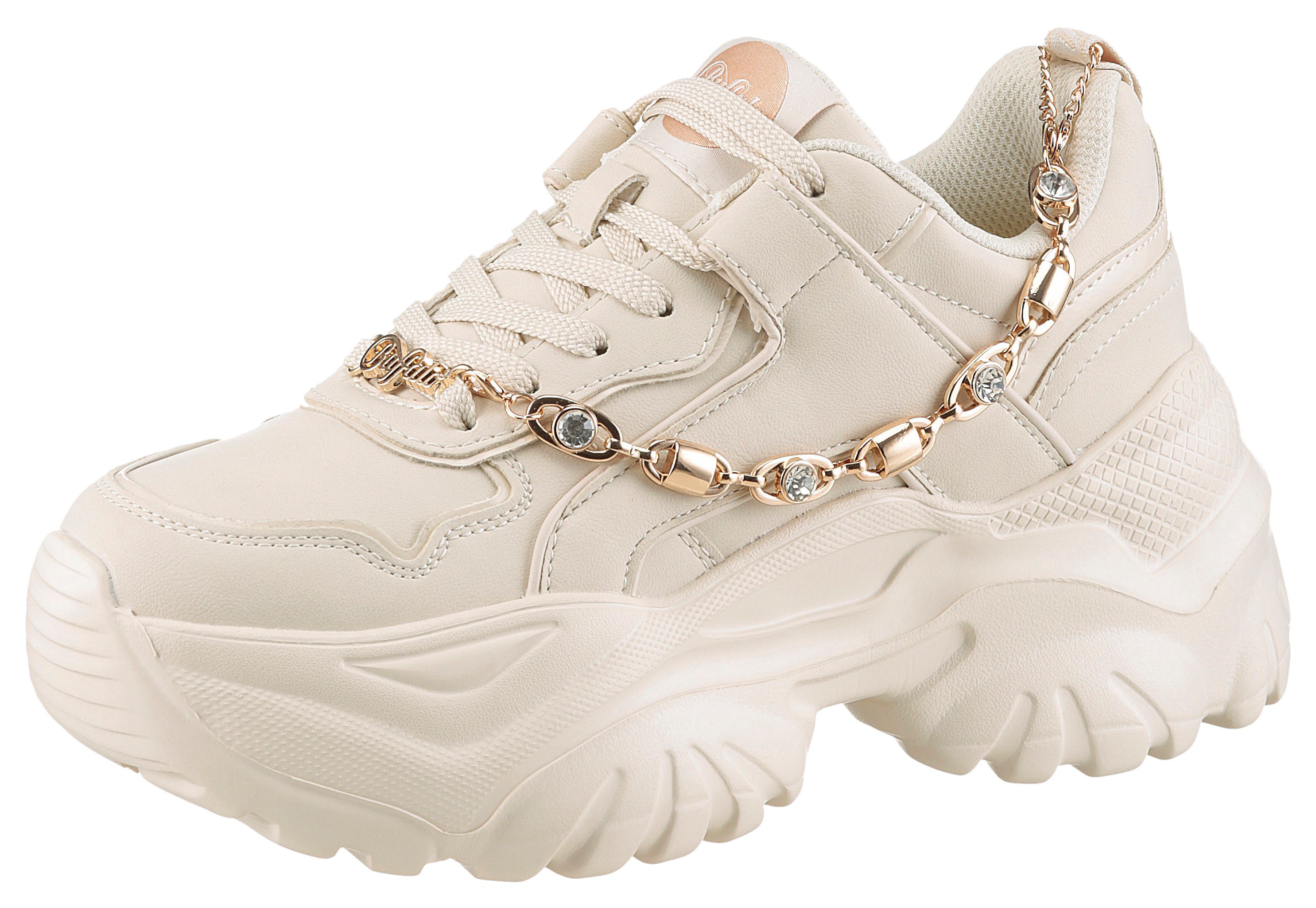Buffalo Plateausneakers BLISS CHIN , chunky sneaker, vrijetijdsschoen met trendy decoratieve ketting