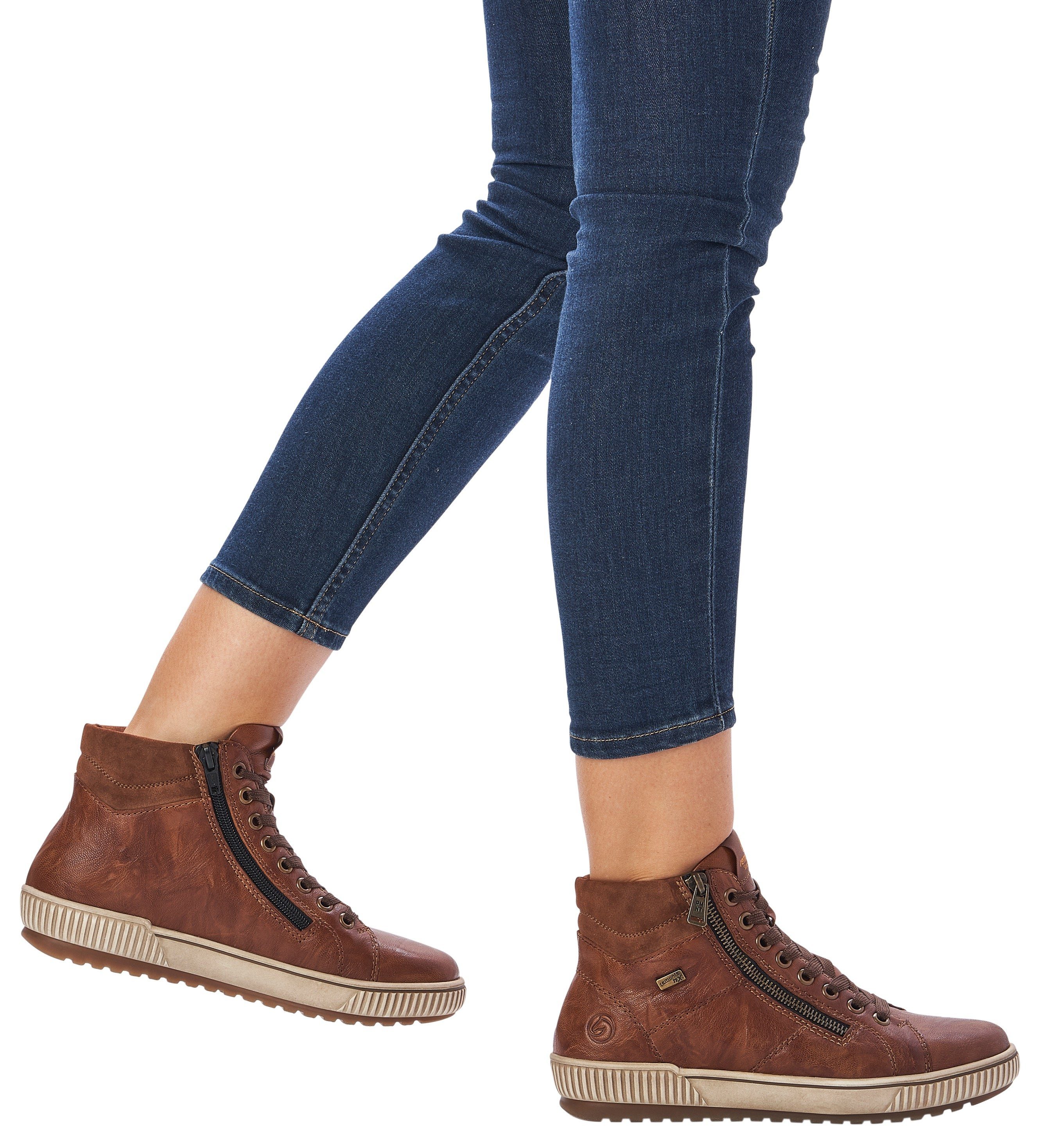 Remonte Veterschoenen platform, lace-up ankle boots, boots in crash look