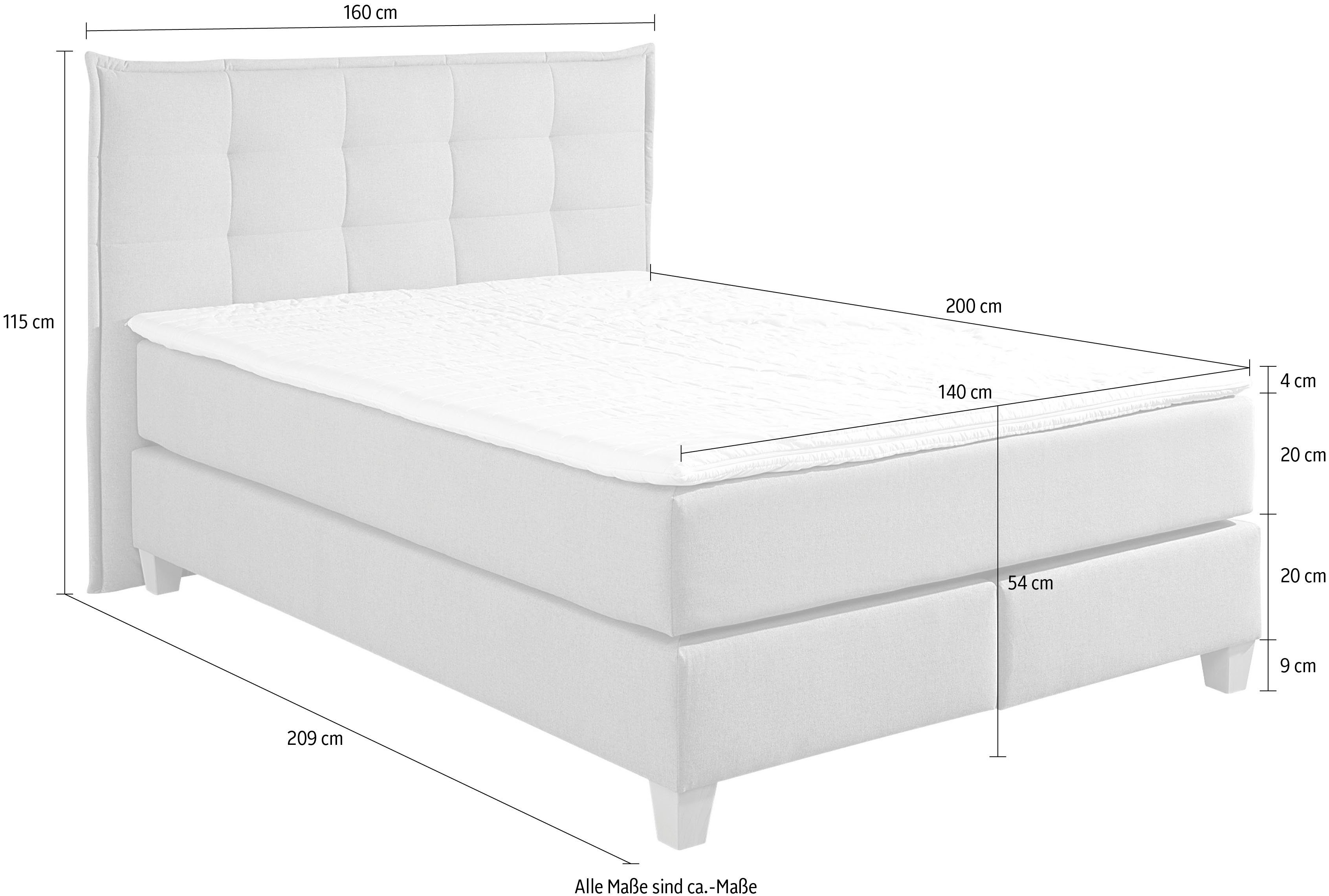 Home affaire Boxspring inclusief topmatras van comfortschuim