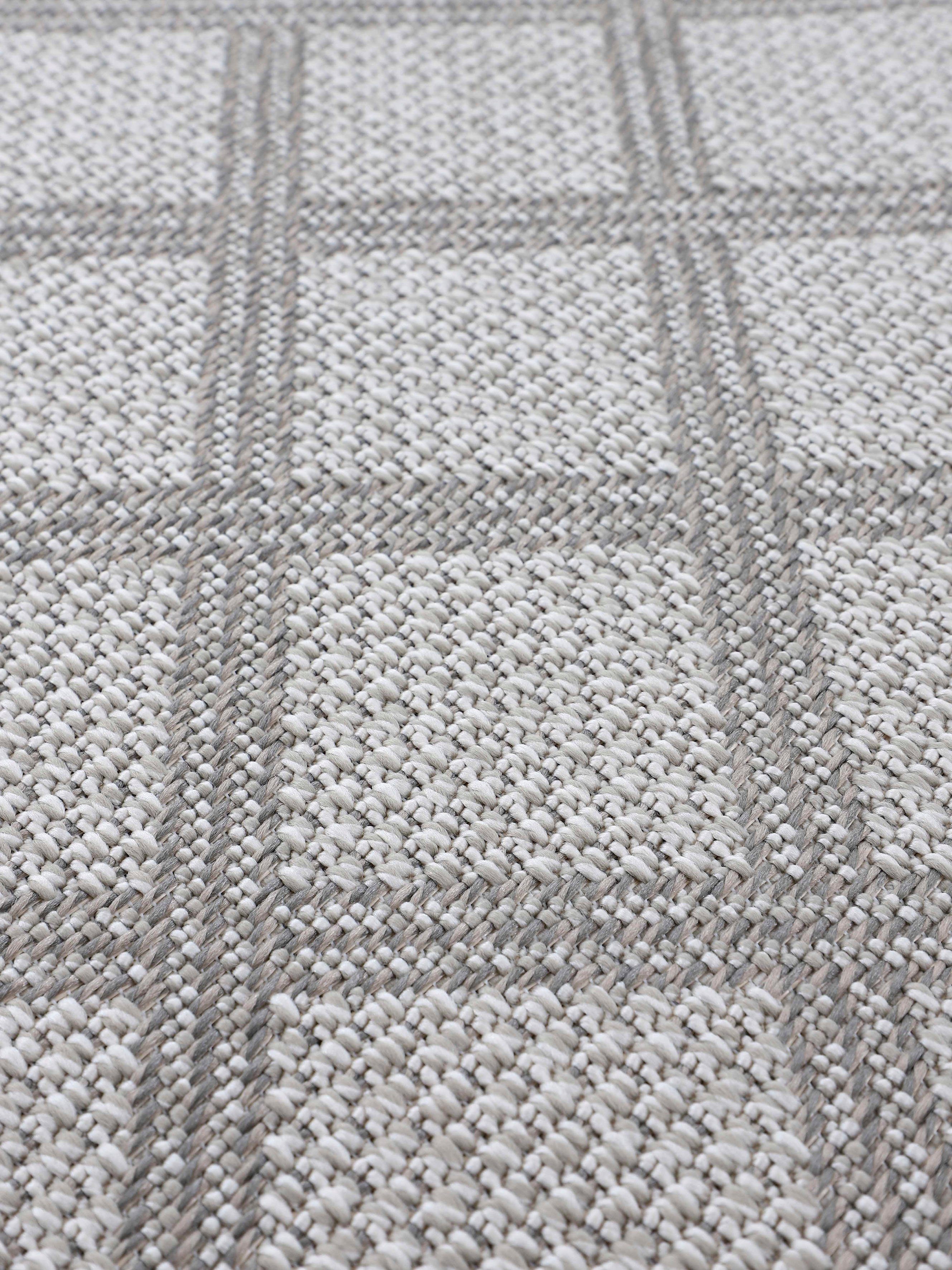 carpetfine Vloerkleed Boho 104 robust vlakweefsel, sisal look, uv-bestendig, buitenruimte