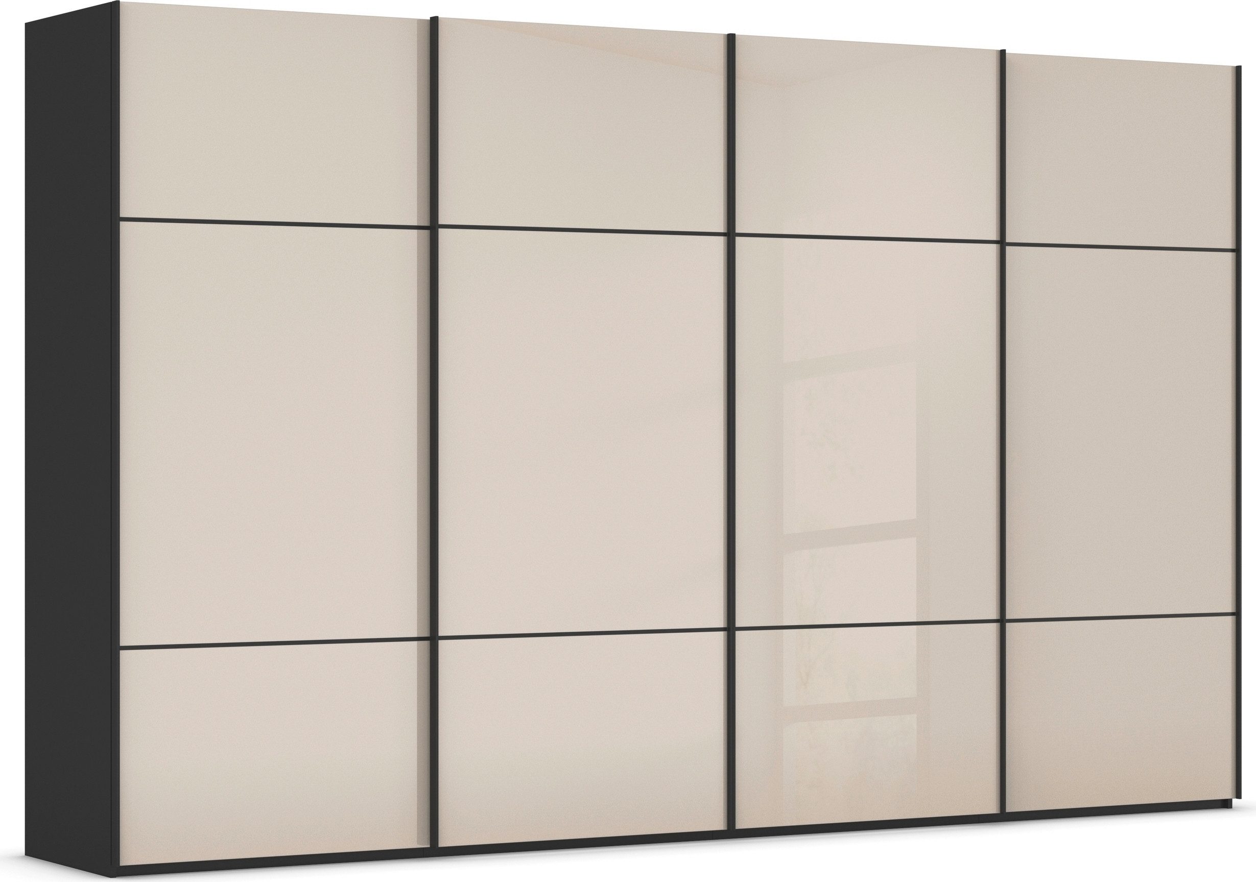 rauch Schuifdeurkast Kledingkast kast garderobe slaapkamerkast SCALE-TRIO edel drievoudig front met 2 sierlijsten glasfront made in germany