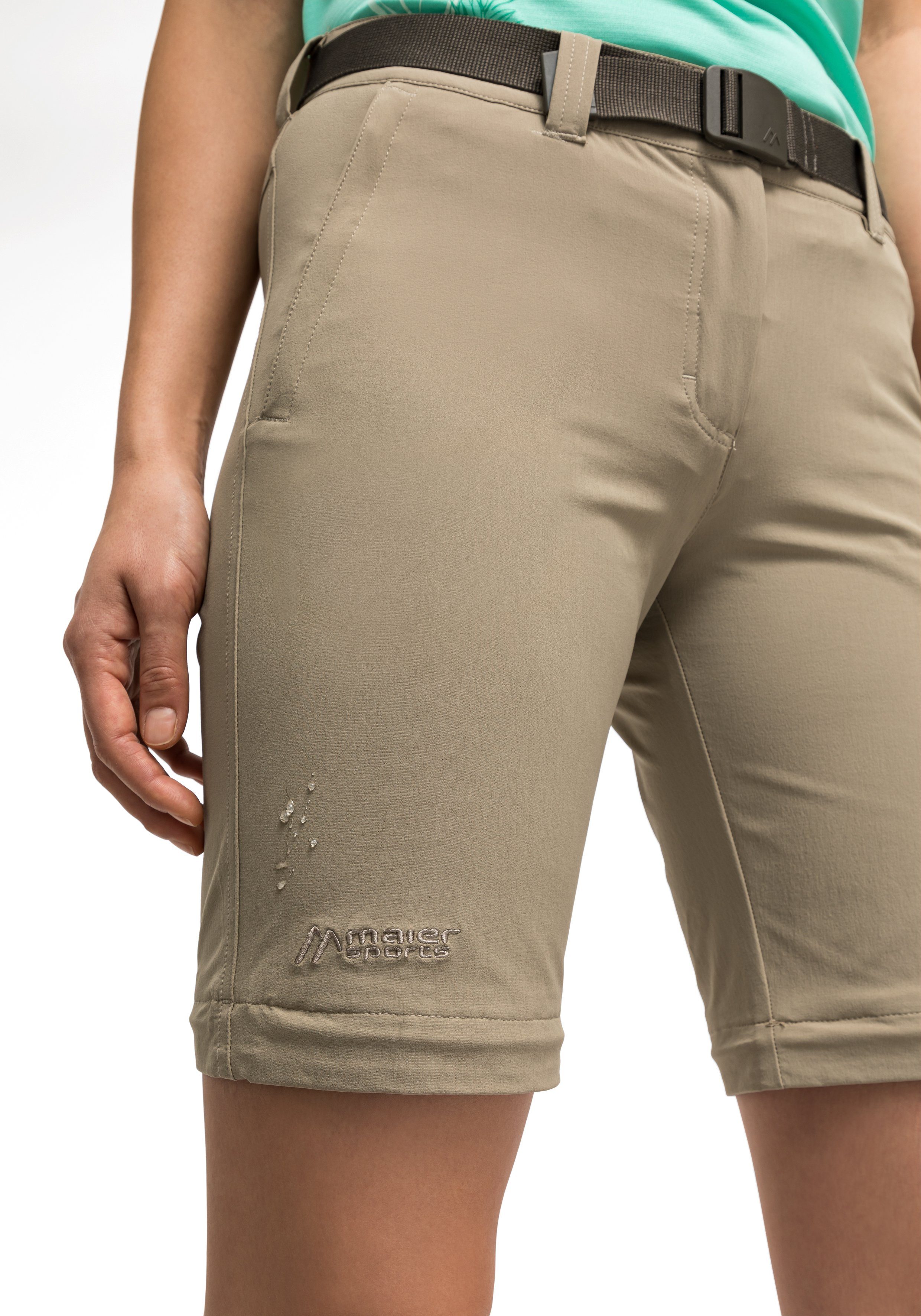 Maier Sports Functionele broek Nata 2 Dames wandelbroek, afritsbare outdoorbroek, 3 zakken, regular fit
