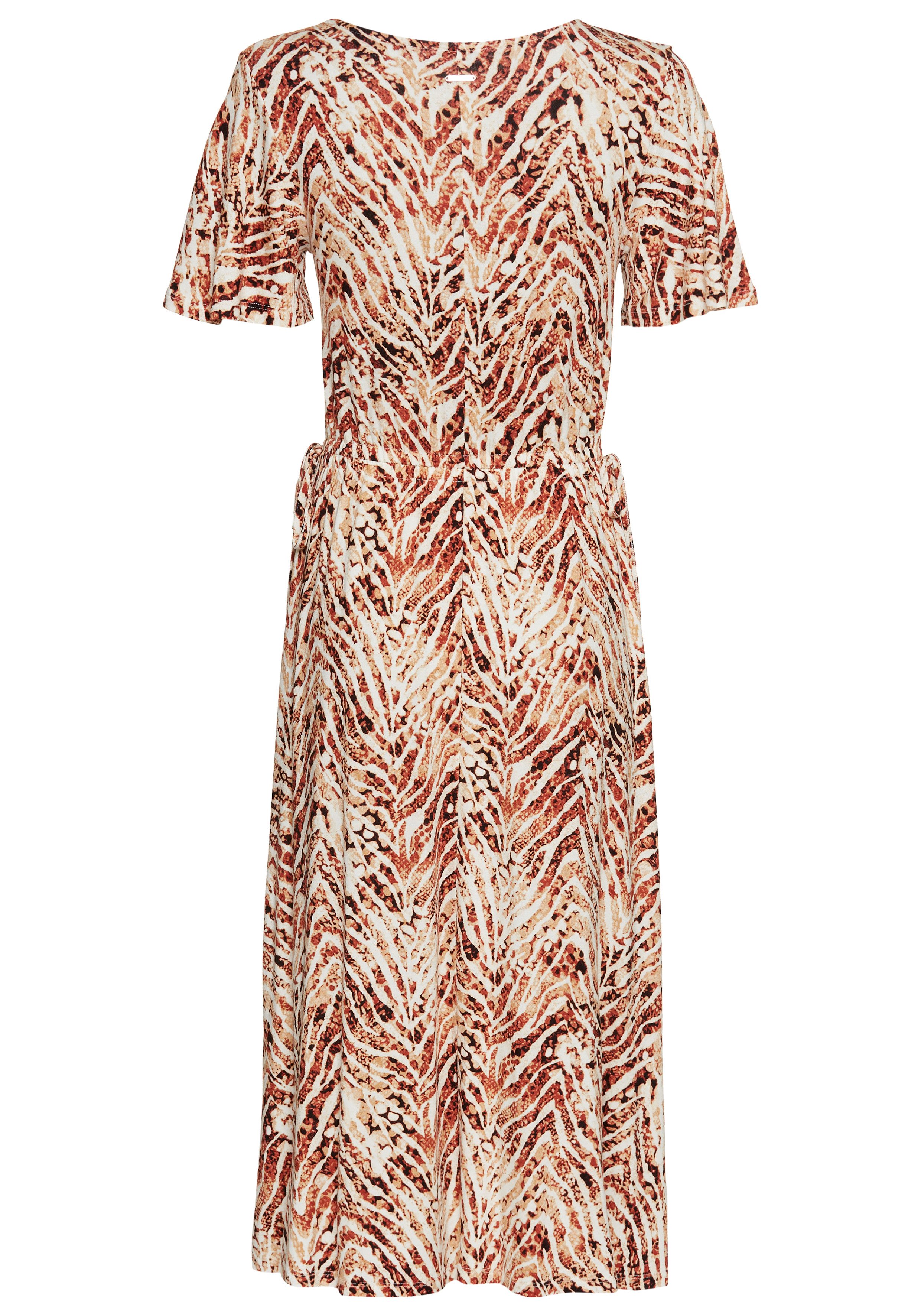 Laura Scott Midi-jurk opvallende taille met strikbinding - nieuwe collectie