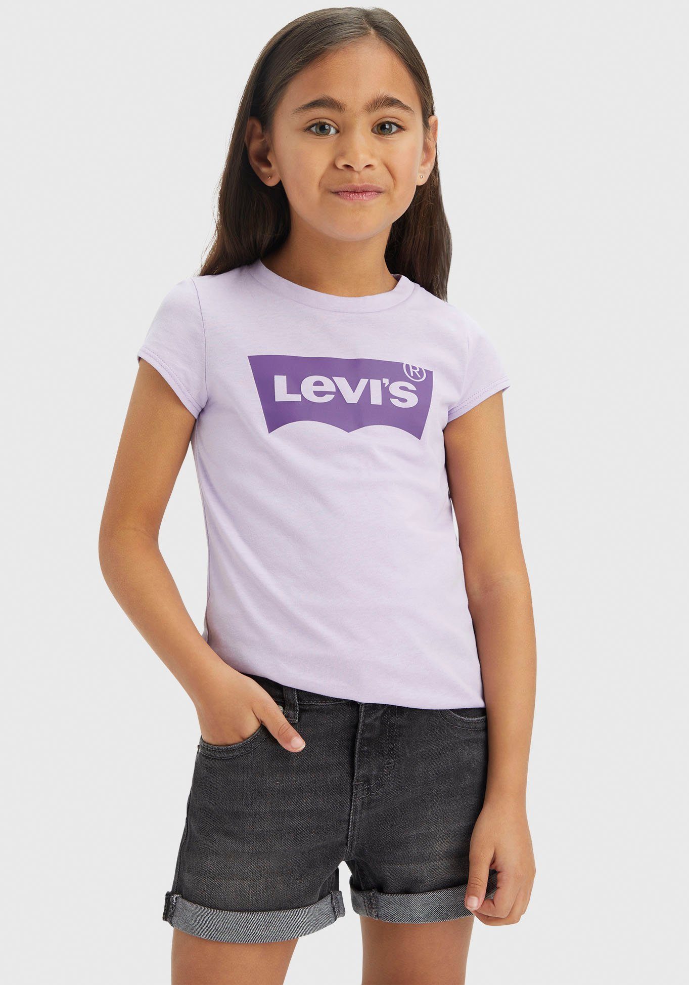 levi's kidswear t-shirt batwing tee paars