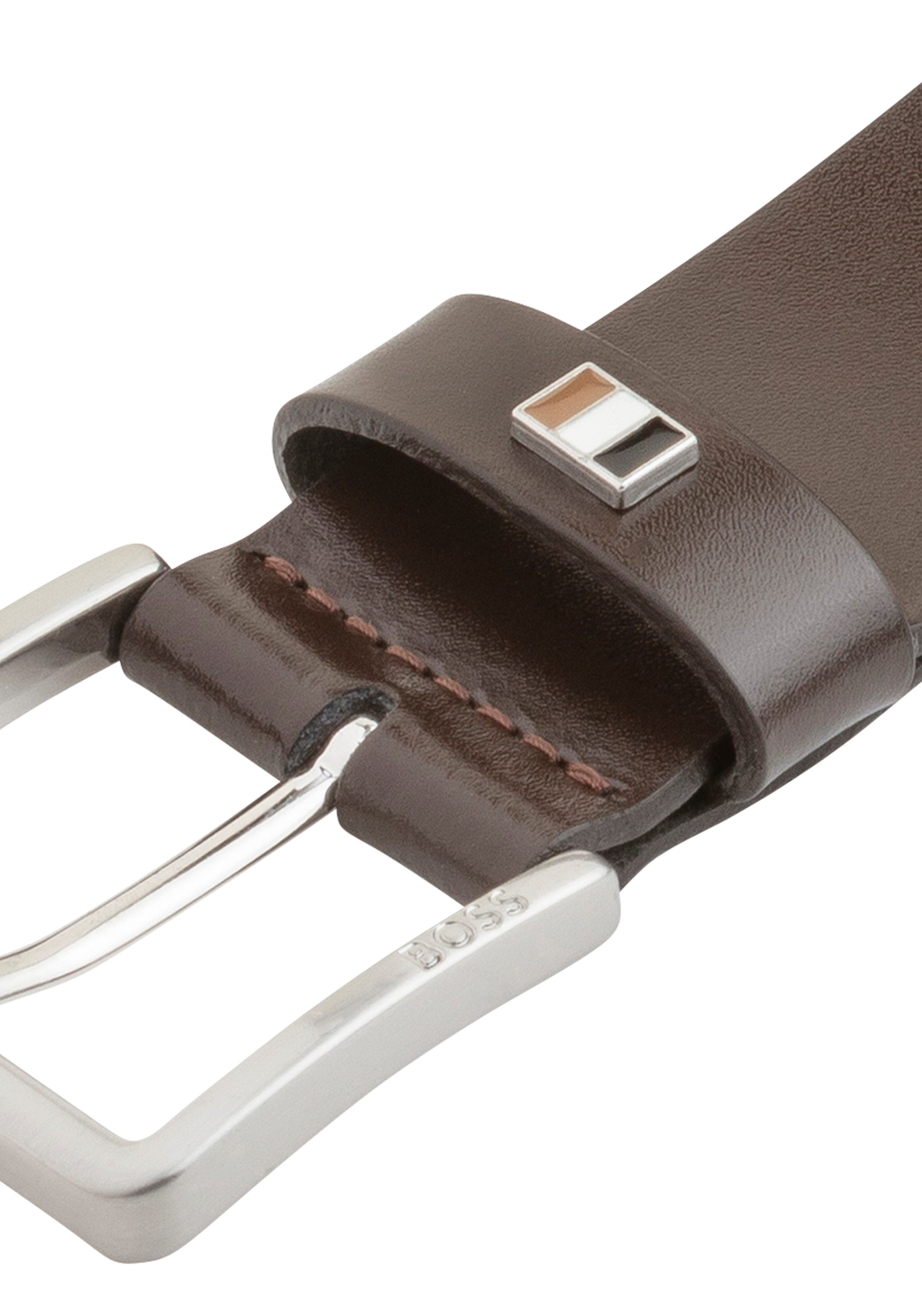 Boss Leren riem Ther-Flag-E_Sz35 met stijlvolle merkdetaillering