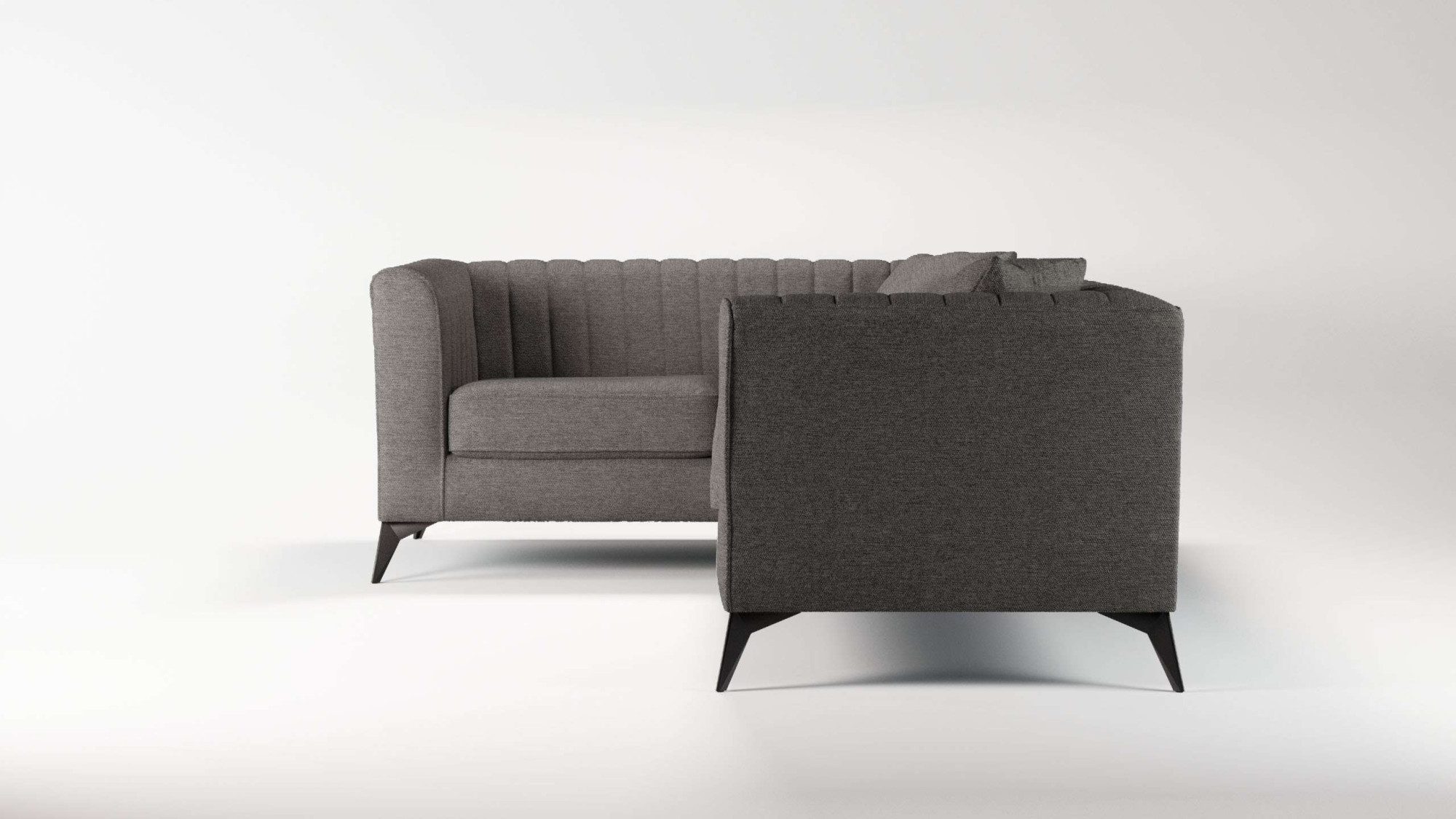 Places of Style Hoekbank MATTHEW L-vorm ideaal voor kleine ruimtes, afmetingen B/D/H: 240/167/74 cm
