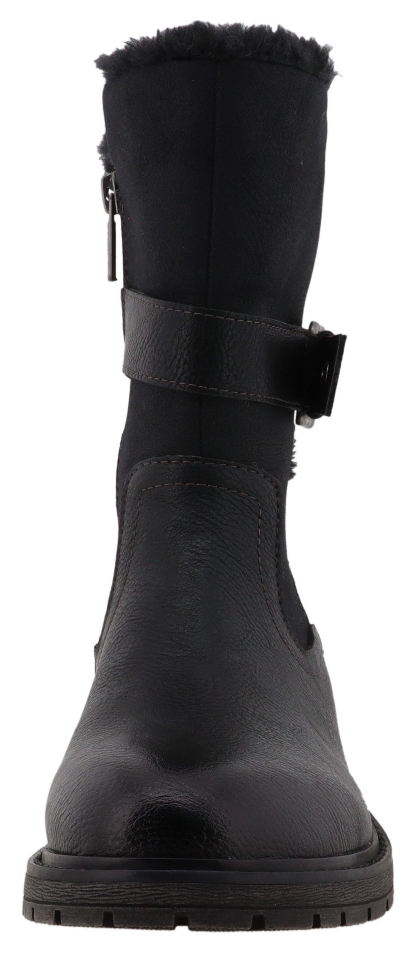 Mustang Shoes Winterlaarzen Bienke Biker boots met blokhak en sierriem