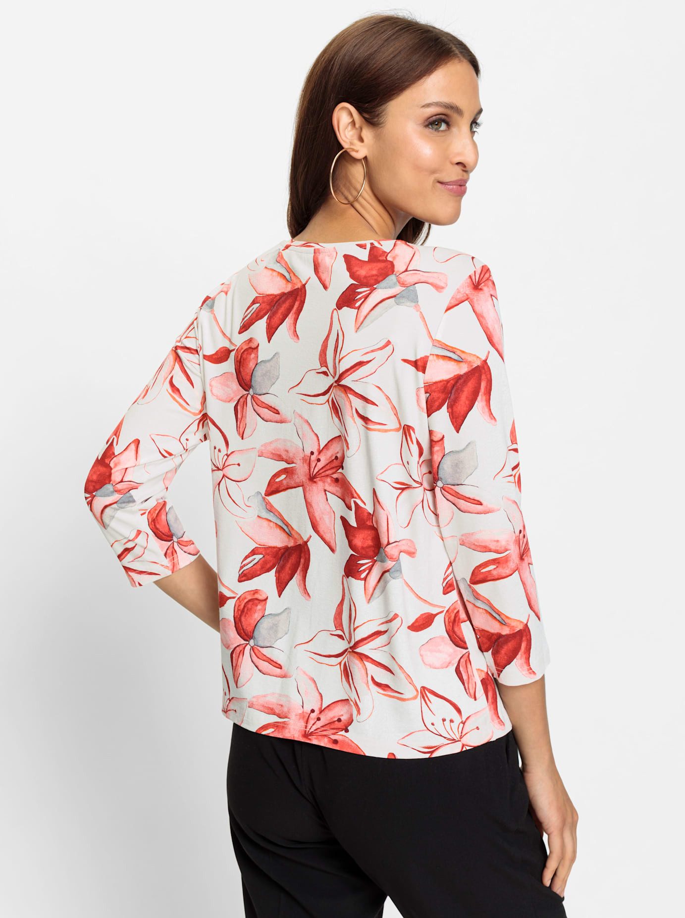 Lady Shirt met print (1-delig)