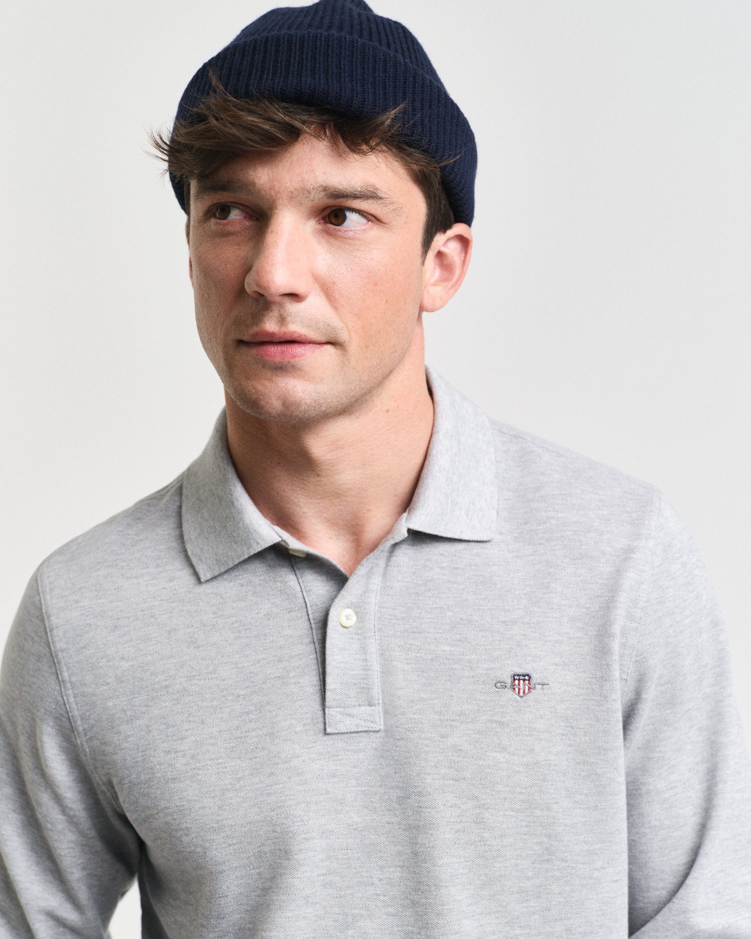 Gant Poloshirt REG SHIELD LS PIQUE RUGGER met logoborduursel op de borst