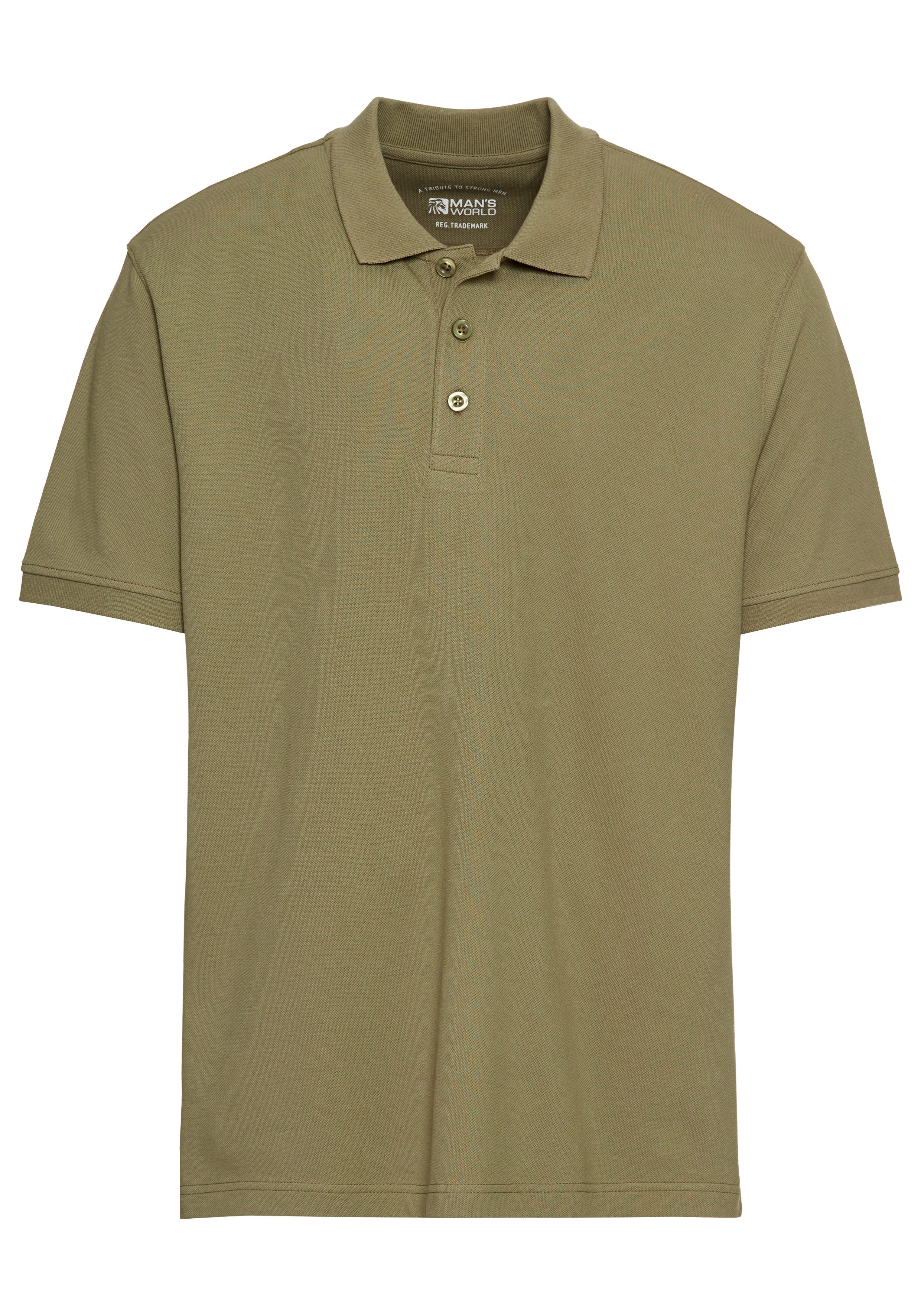 Man's World Poloshirt Korte mouwen, losse pasvorm, effen