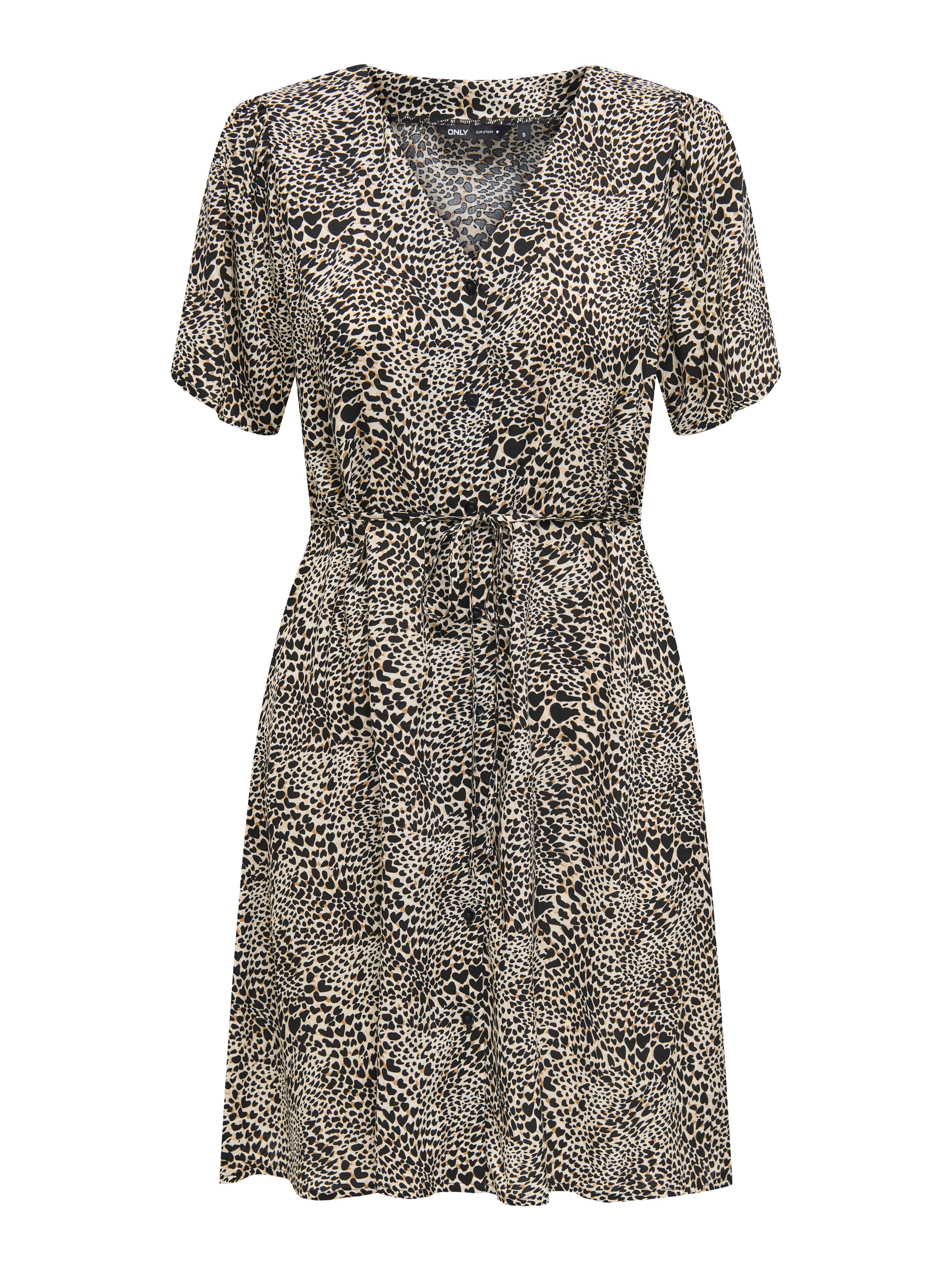 Only Mini-jurk ONLEVIDA S/S SHORT DRESS WVN NOOS