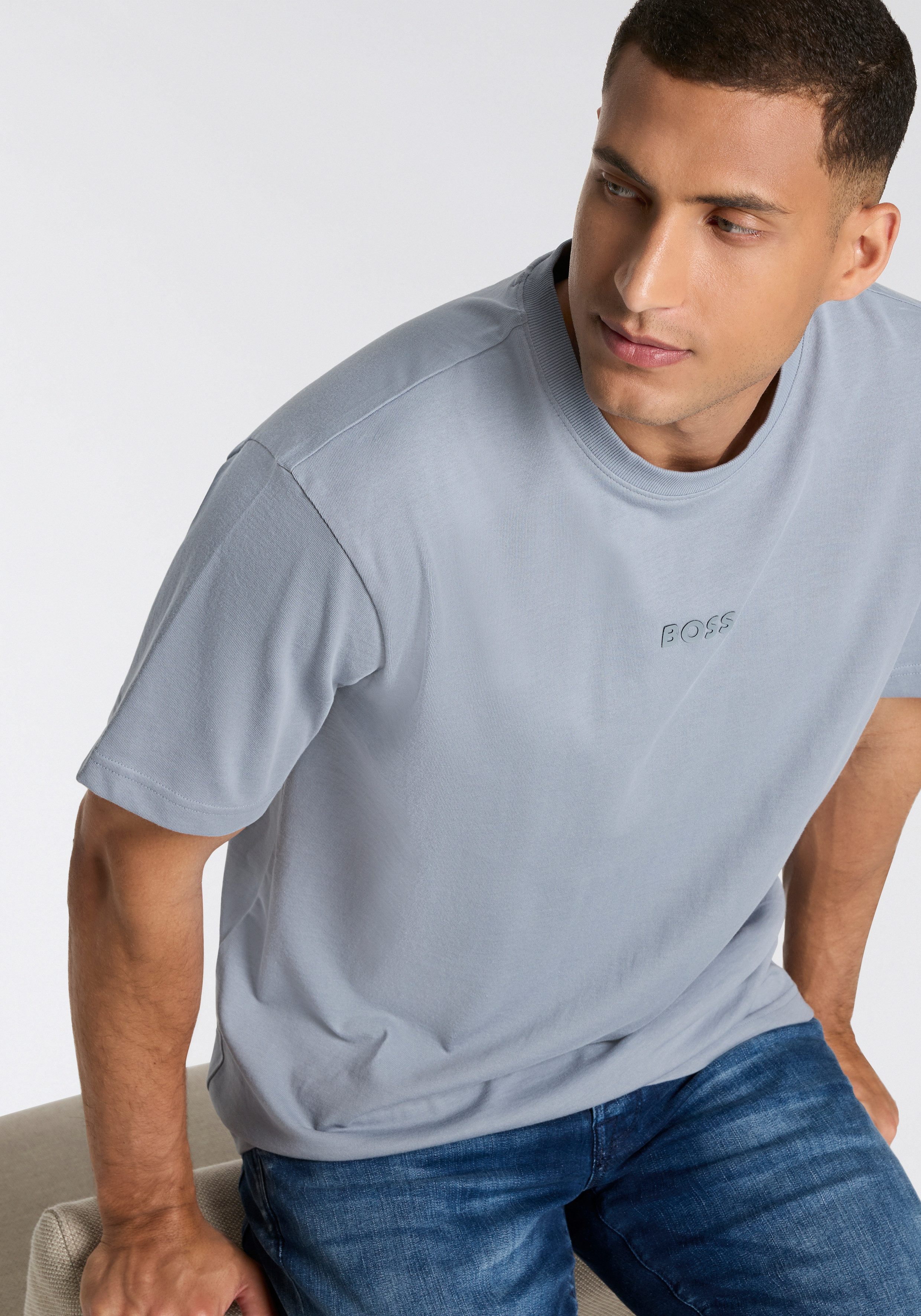 BOSS GREEN T-shirt Thee met een ronde hals
