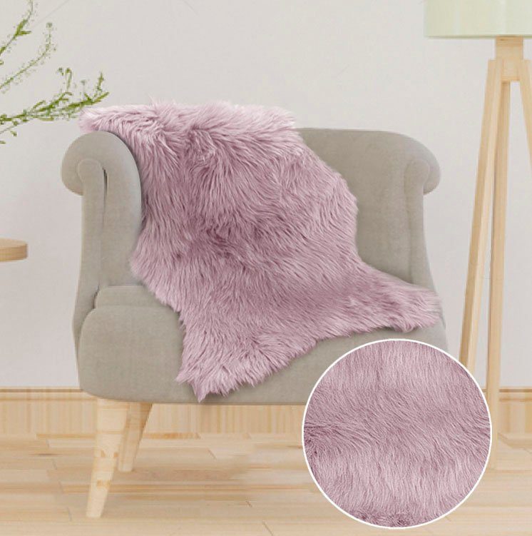 my home Hoogpolig vloerkleed Valeria schapenvacht tapijt knuffelig Imitatiebont, vachtmodel, zachte vloerkleden, slaapkamer, woonkamer