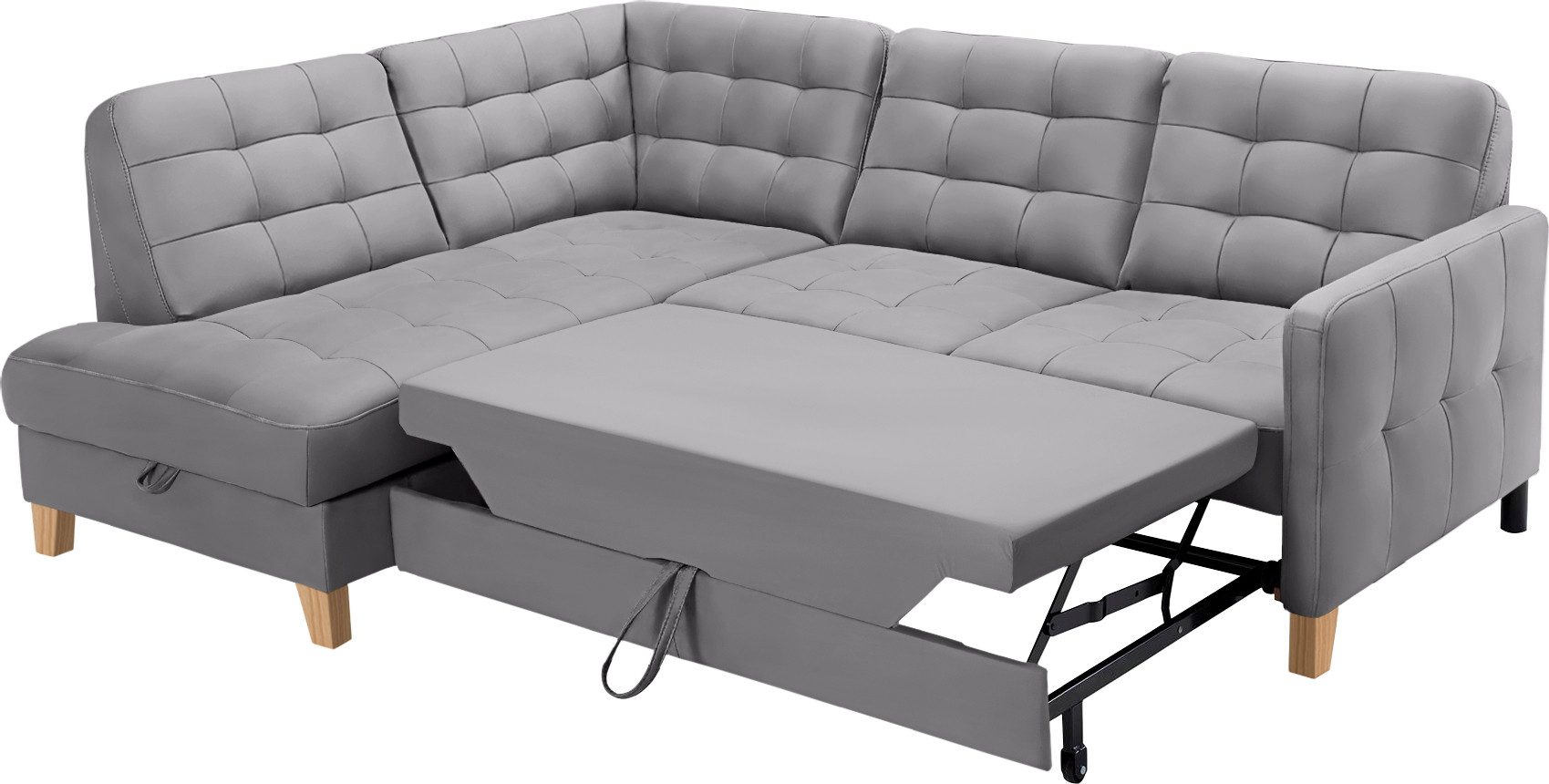 exxpo - sofa fashion Hoekbank Elio, compact en comfortabel, handig, tijdloos design, L-vorm
