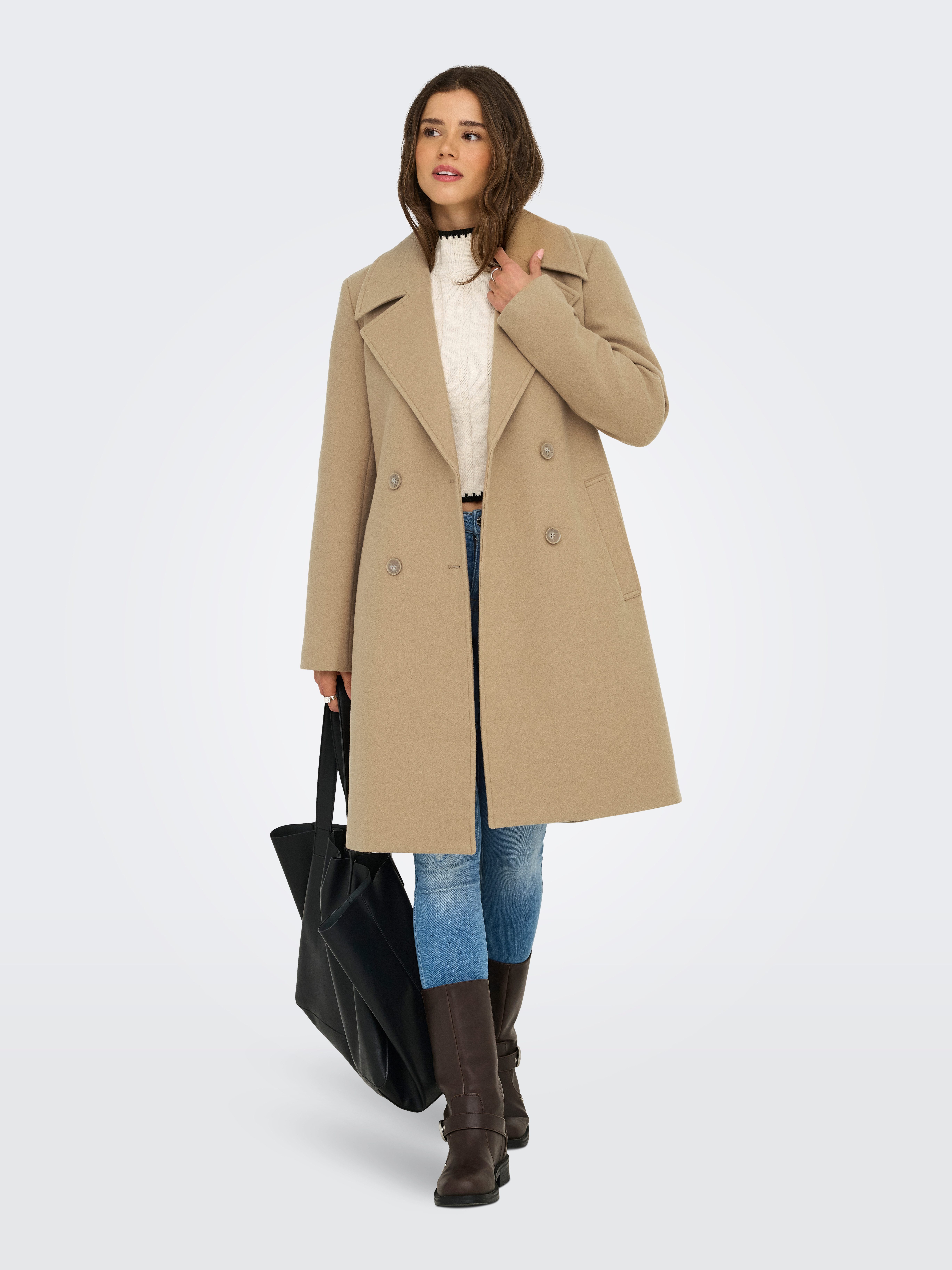 Only Lange jas ONLADINA LIFE LONG COAT CC OTW
