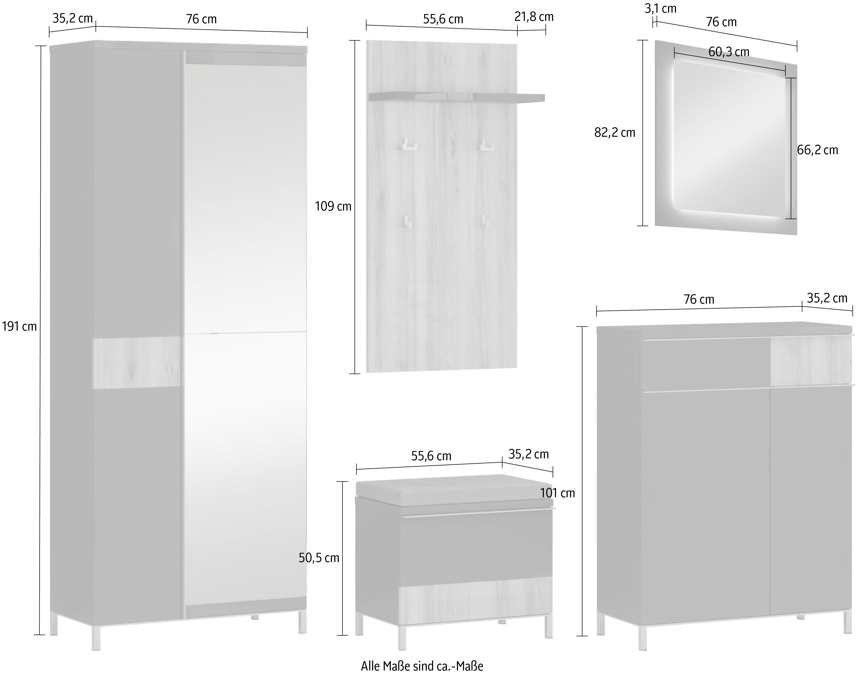 Places of Style Halmeubelset Onyx (set, 5-delig)