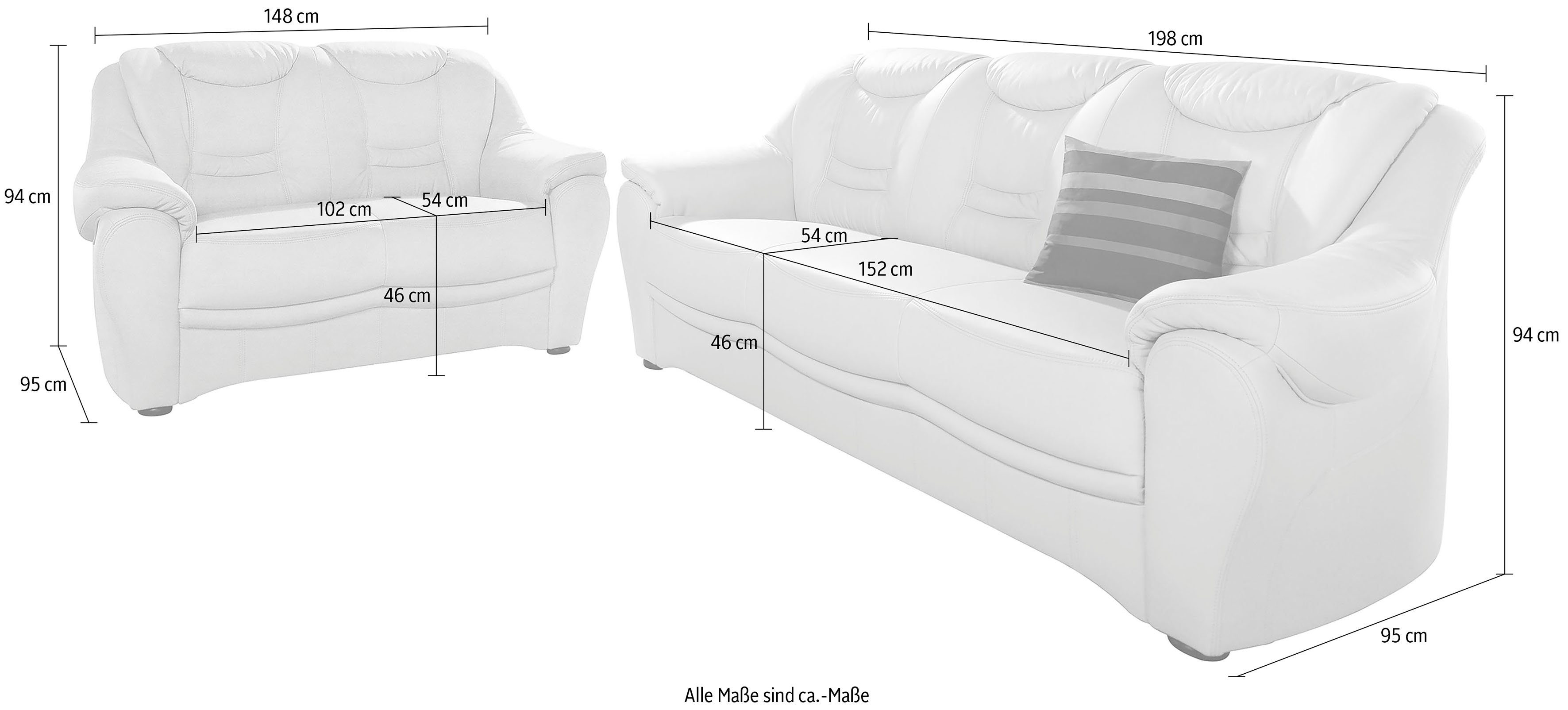 sit&more Zithoek Bansin bestaand uit een 3- en een 2-zits, met binnenvering