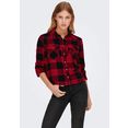 only geruite blouse onlnew rock it ls check shirt wvn rood