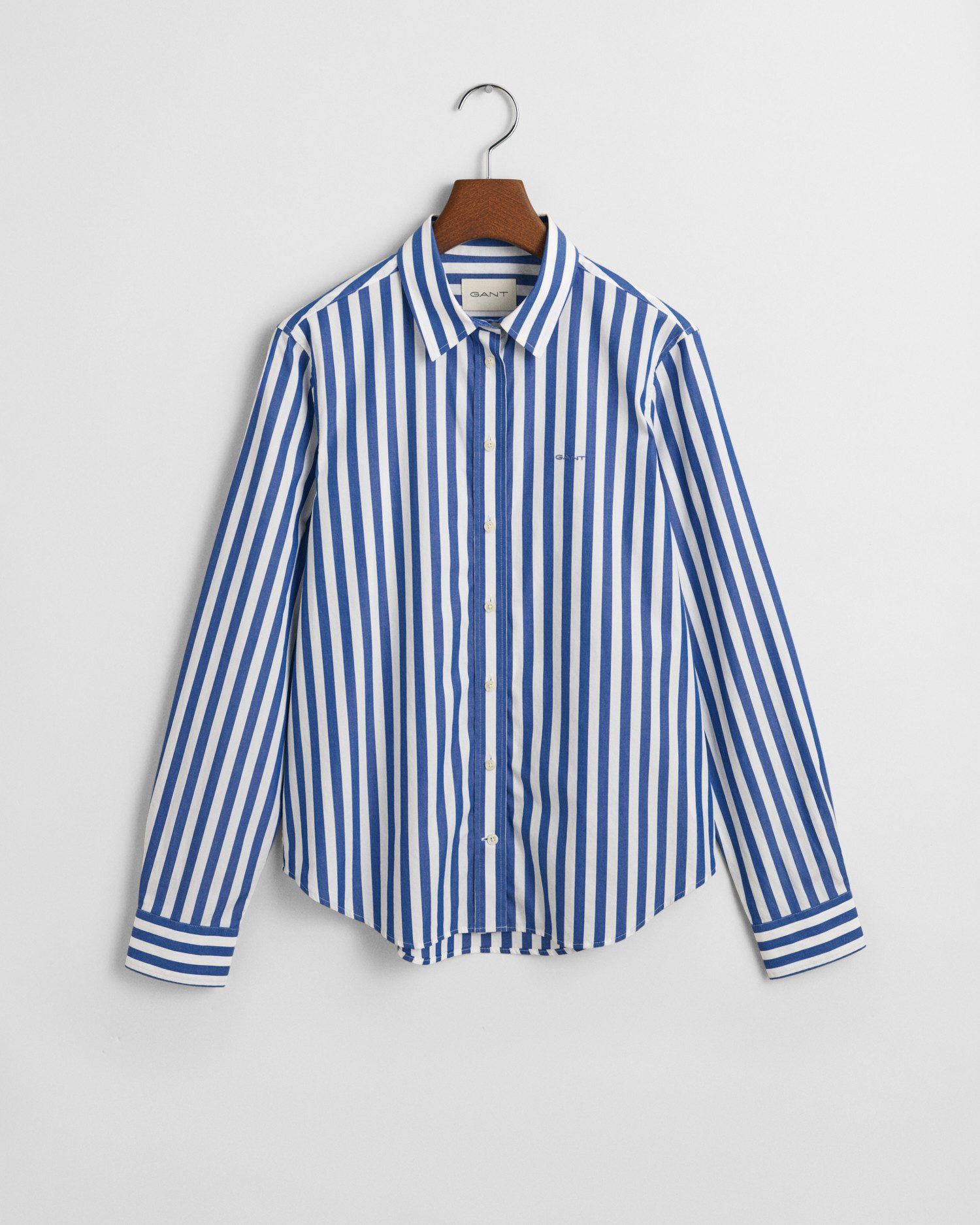 Gant Blouse met lange mouwen REG POPLIN WIDE STRIPED SHIRT Popeline blouse met brede strepen