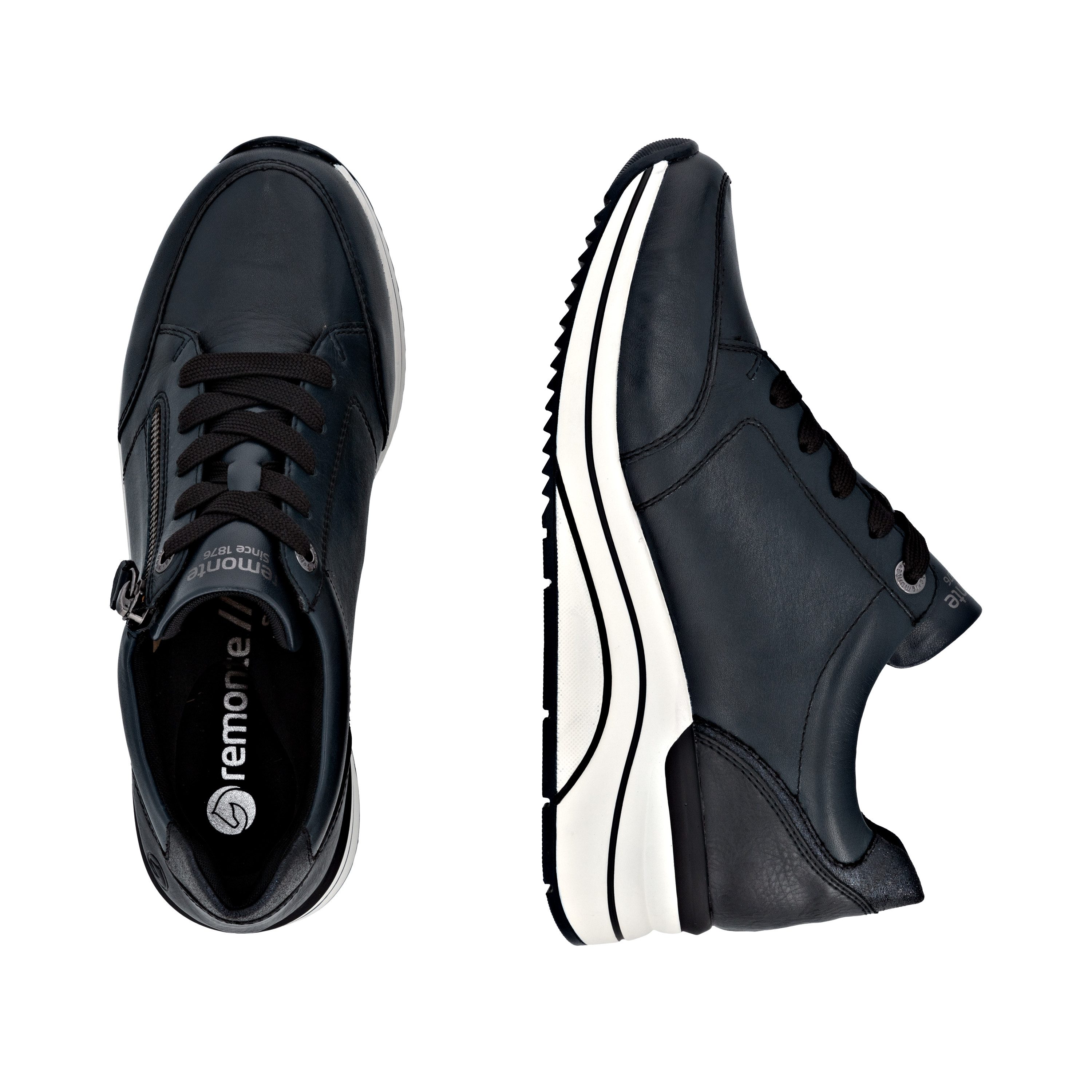 Remonte Sneakers met sleehak , vrijetijdsschoen, lage schoen, veterschoen met riekertex-membraan
