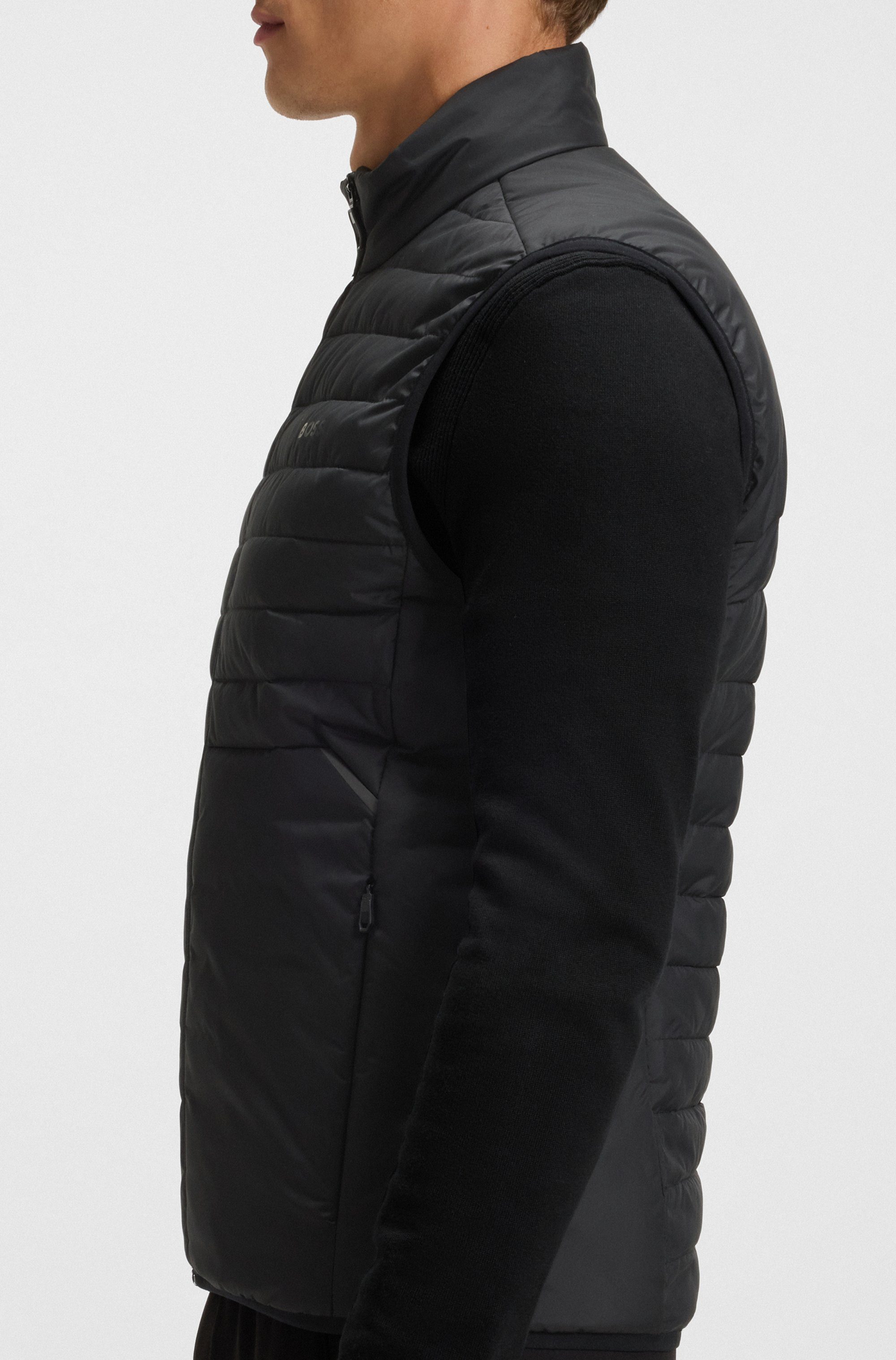 BOSS GREEN Bodywarmer V Urbanex Vest met zachte stretch-inzetten en reflecterende details