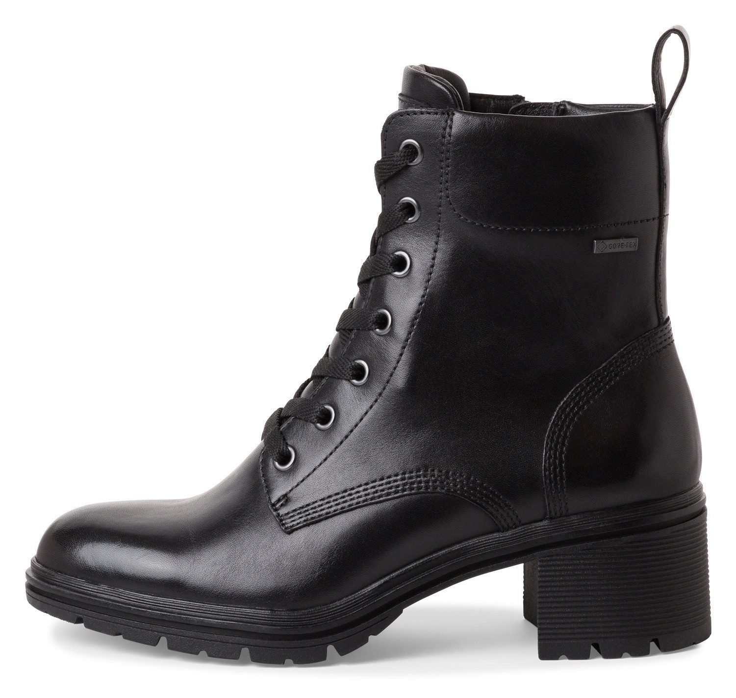 Tamaris Veterlaarsjes blokhak, veterschoenen, business enkellaars, gore tex-uitrusting