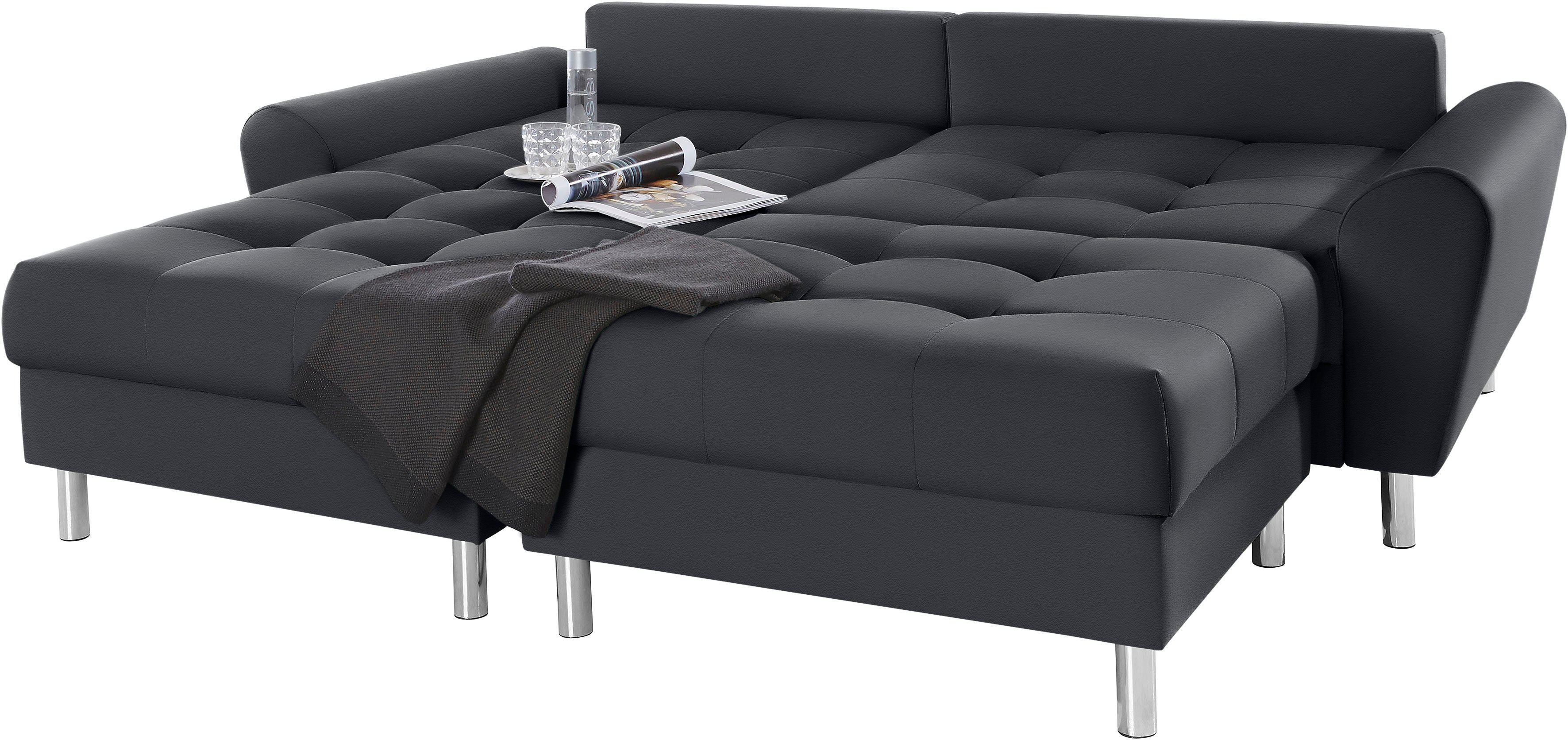 COLLECTION AB Hoekbank Rada L-vorm inclusief hocker, slaapfunctie en binnenvering