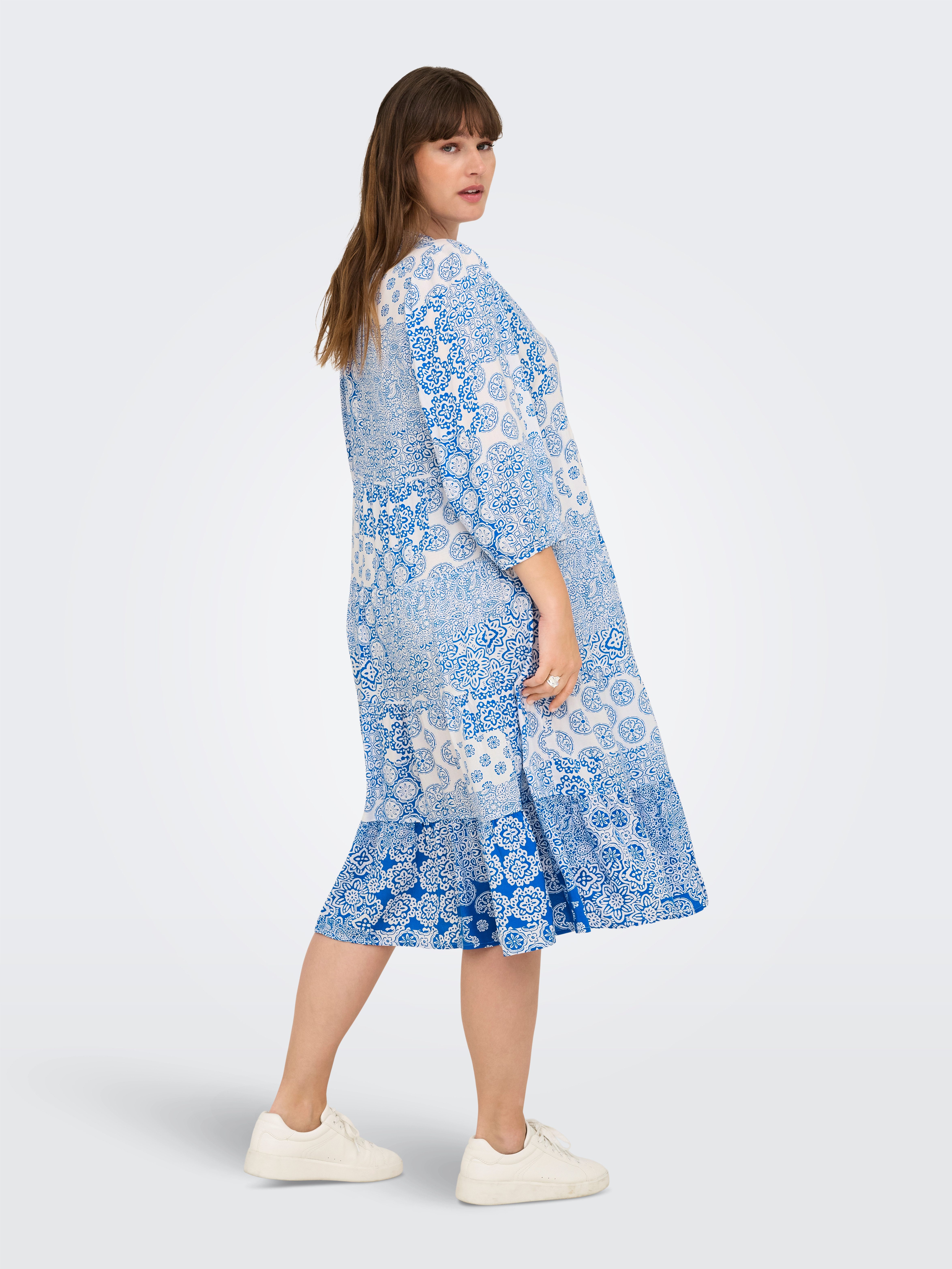 ONLY CARMAKOMA Tuniekjurk CARMILANA 3/4 DRESS WVN NOOS