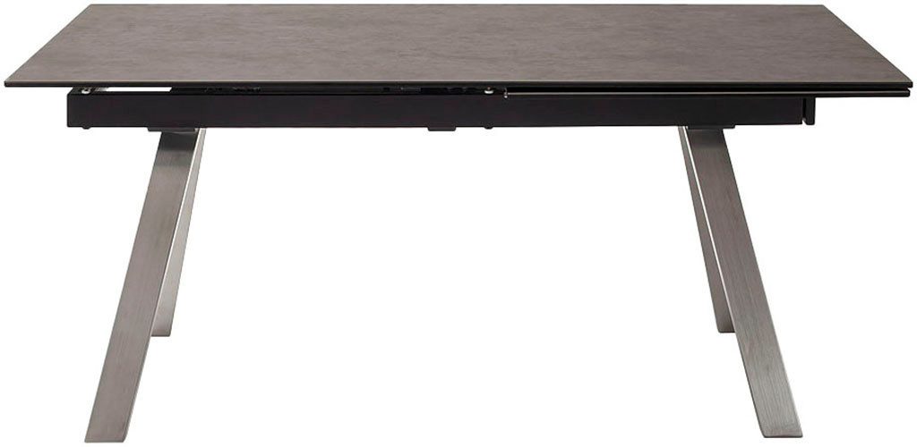 MCA furniture Eettafel TOBAGO uitschuiftafel 180-260 cm Keramiek, roestvrij staal, uitschuifbaar, tafelblad 13 mm eettafels grijs
