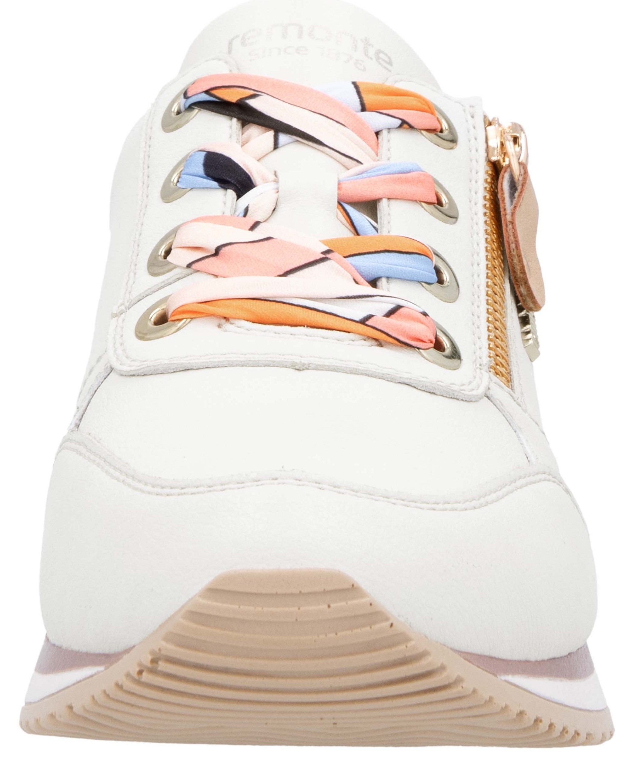 Remonte Sneakers met sleehak , vrijetijdsschoen, lage schoen, veterschoen in smalle vorm