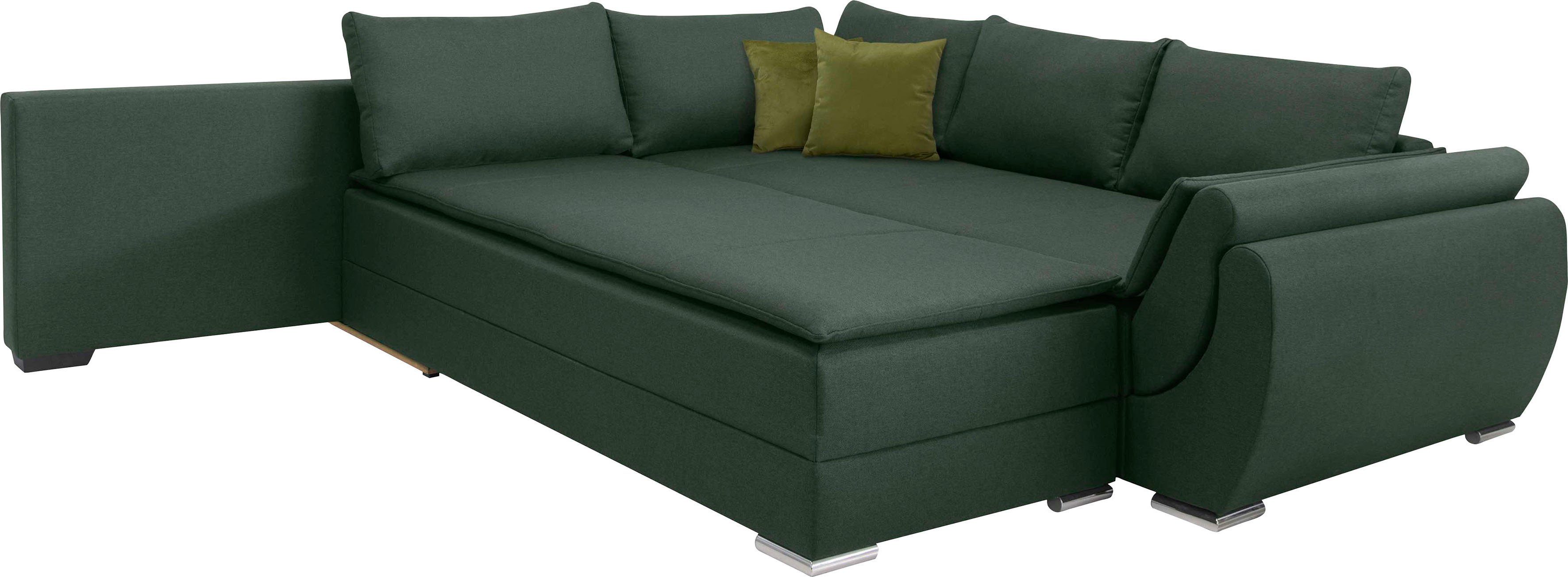 INOSIGN Hoekbank Göteborg met boxspring-slaapfunctie en bedkist, bedfunctie, topmatras