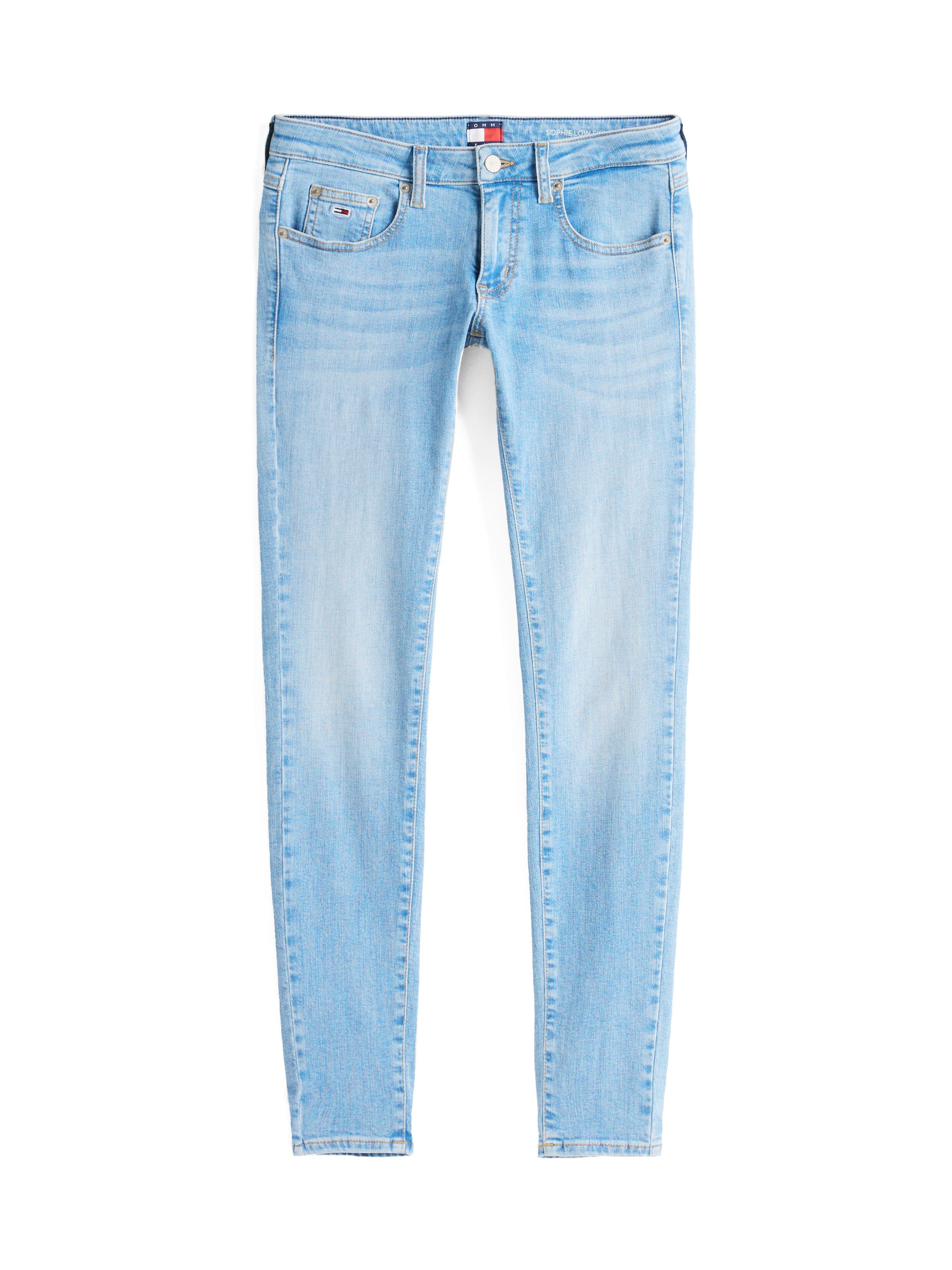 TOMMY JEANS Skinny fit jeans Sophie Low Waist Skinny met logo-badge, in enkel-lengte