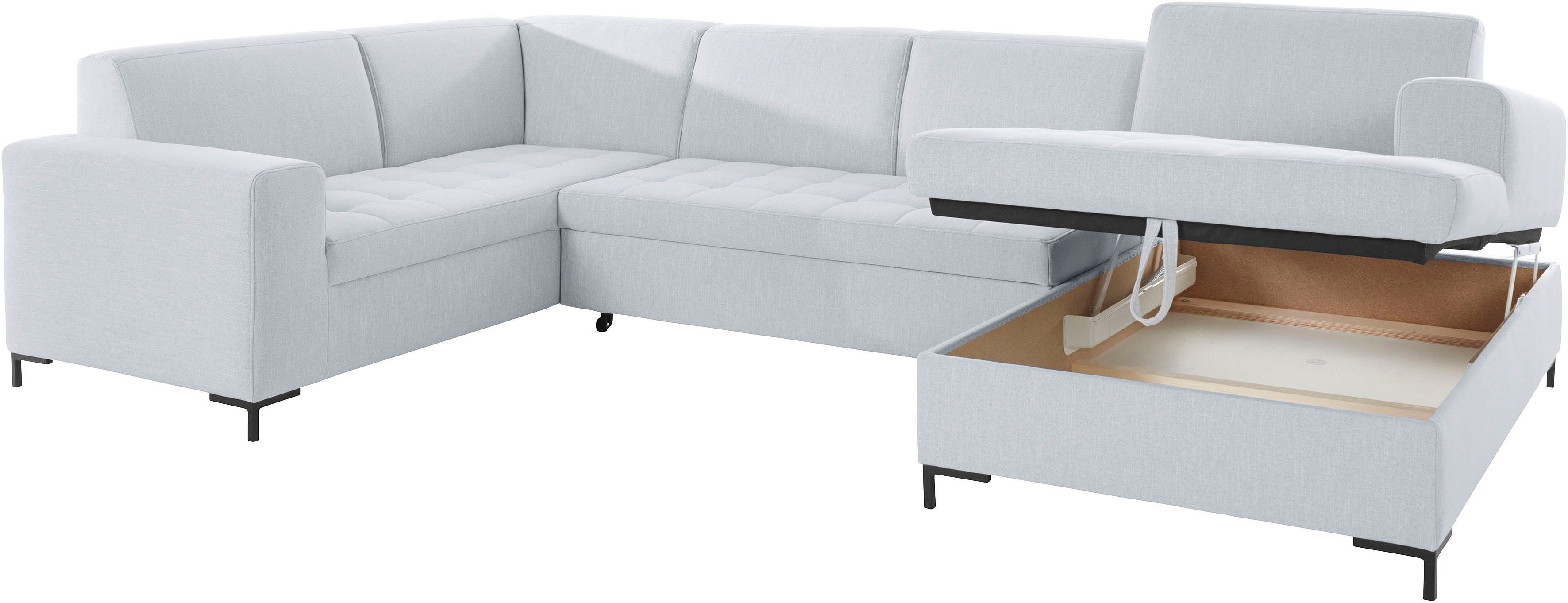 OTTO products Zithoek Grazzo, actuele stiksels in de zitting, veel ruimte, U-vorm, Breedte 332cm