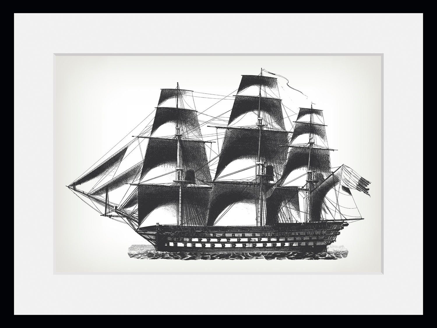 queence Wanddecoratie Jackie HD premium posterdruk incl. houten lijst (1 stuk)