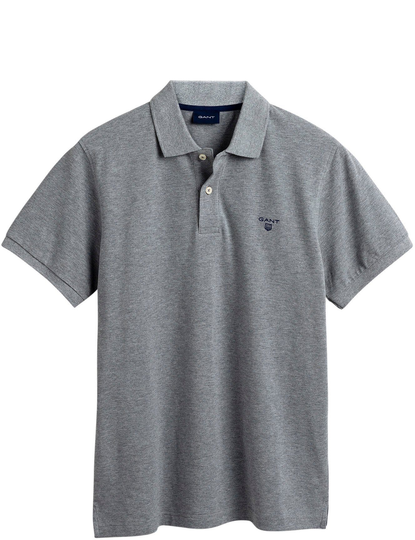 Gant Poloshirt silber, Heren, Maat: XXL, Grijs