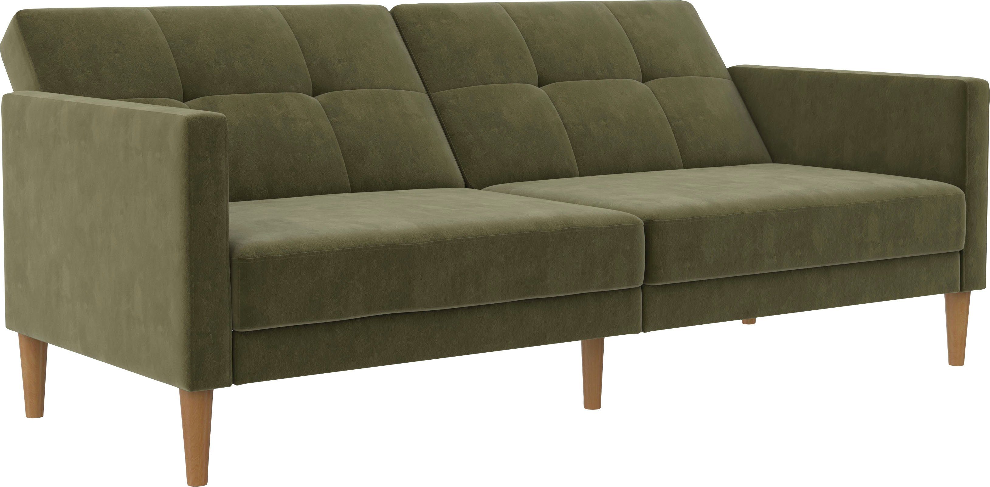 Dorel Home 3-zitsbank Lilly Bedfunctie, rugleuning 3-voudig verstelbaar, zithoogte 43 cm