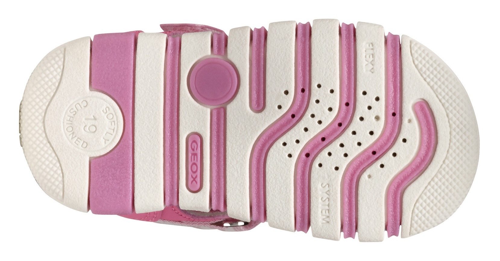 Geox Babyschoentjes B SANDAL IUPIDOO GIR , sandaal, klittenbandschoen, babyschoen in sportieve trekking-look
