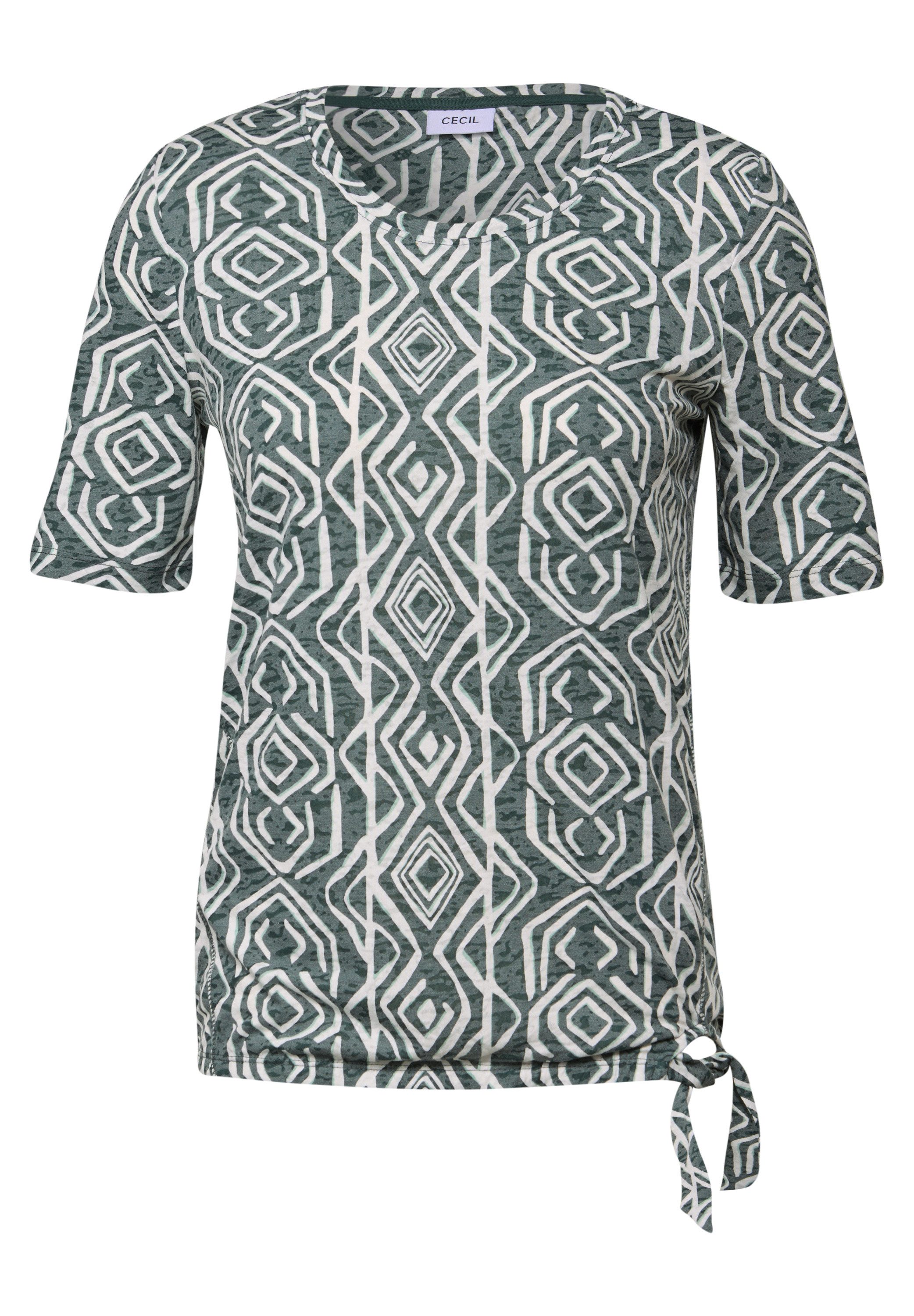 Cecil T-shirt in etskant-look