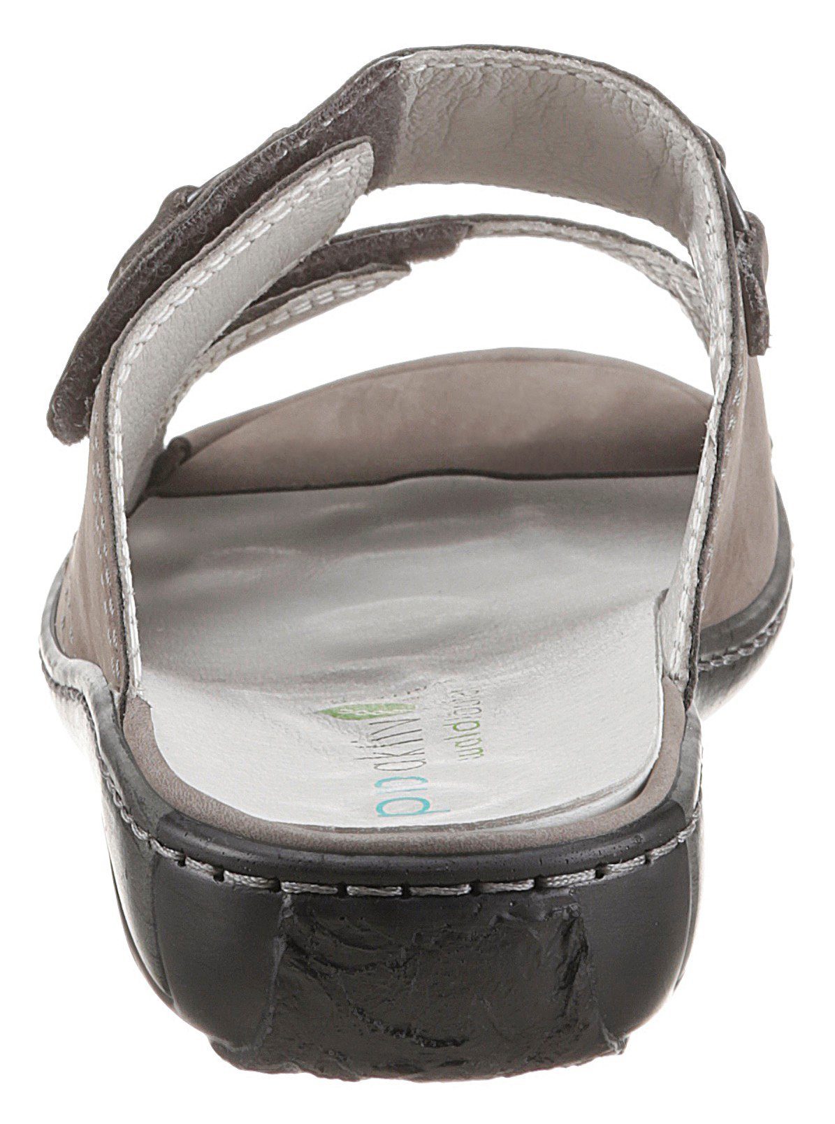 Waldläufer Slippers Garda , sleehak, zomerschoen, pantoffels met juwelenapplicatie, wijdte g